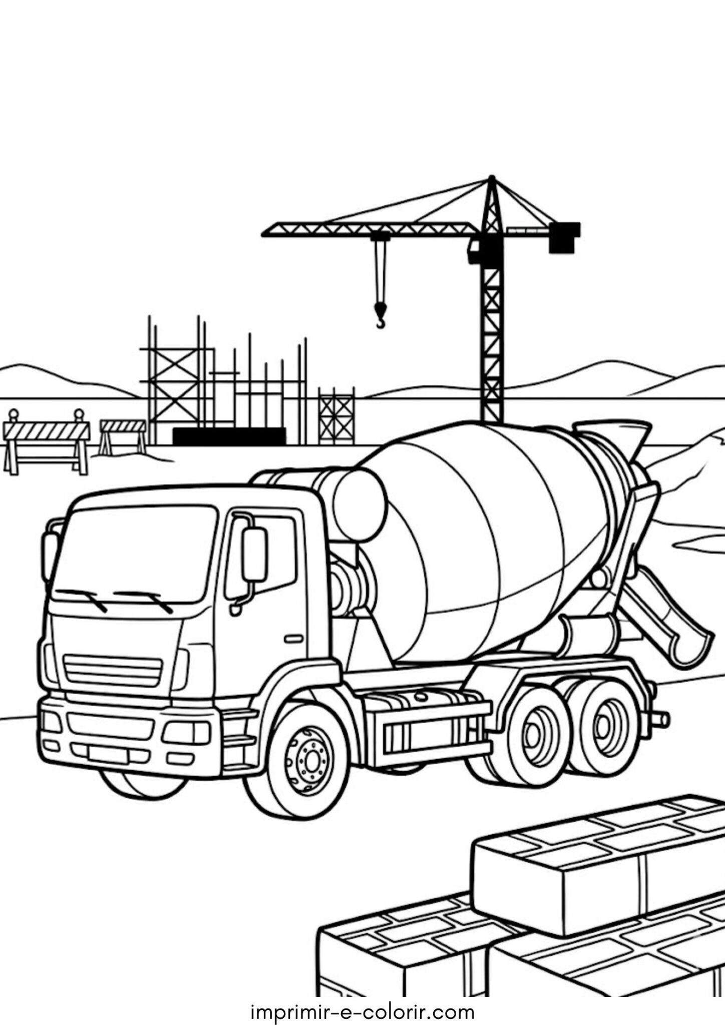 Desenho de Caminhão betoneira Desenho de Caminhão betoneira