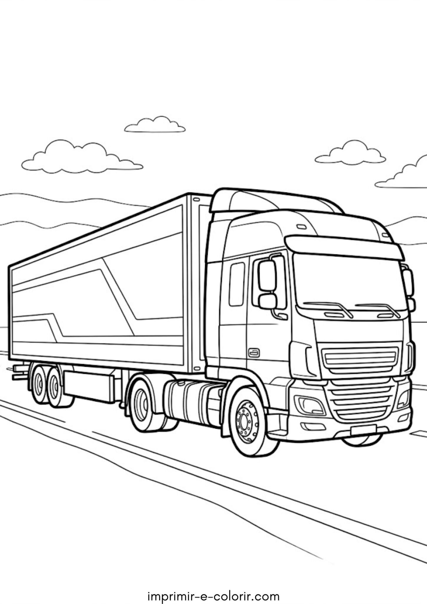 Desenho de Caminhão de carga