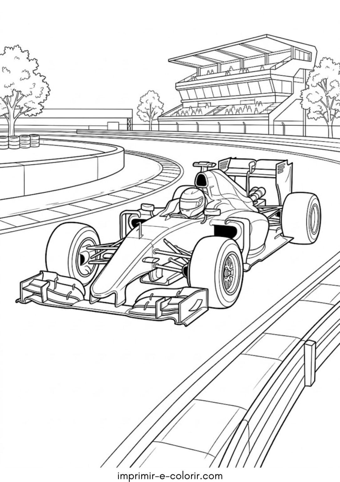 Desenho de Carro de Fórmula 1 para Colorir e Imprimir Grátis – Baixar ...