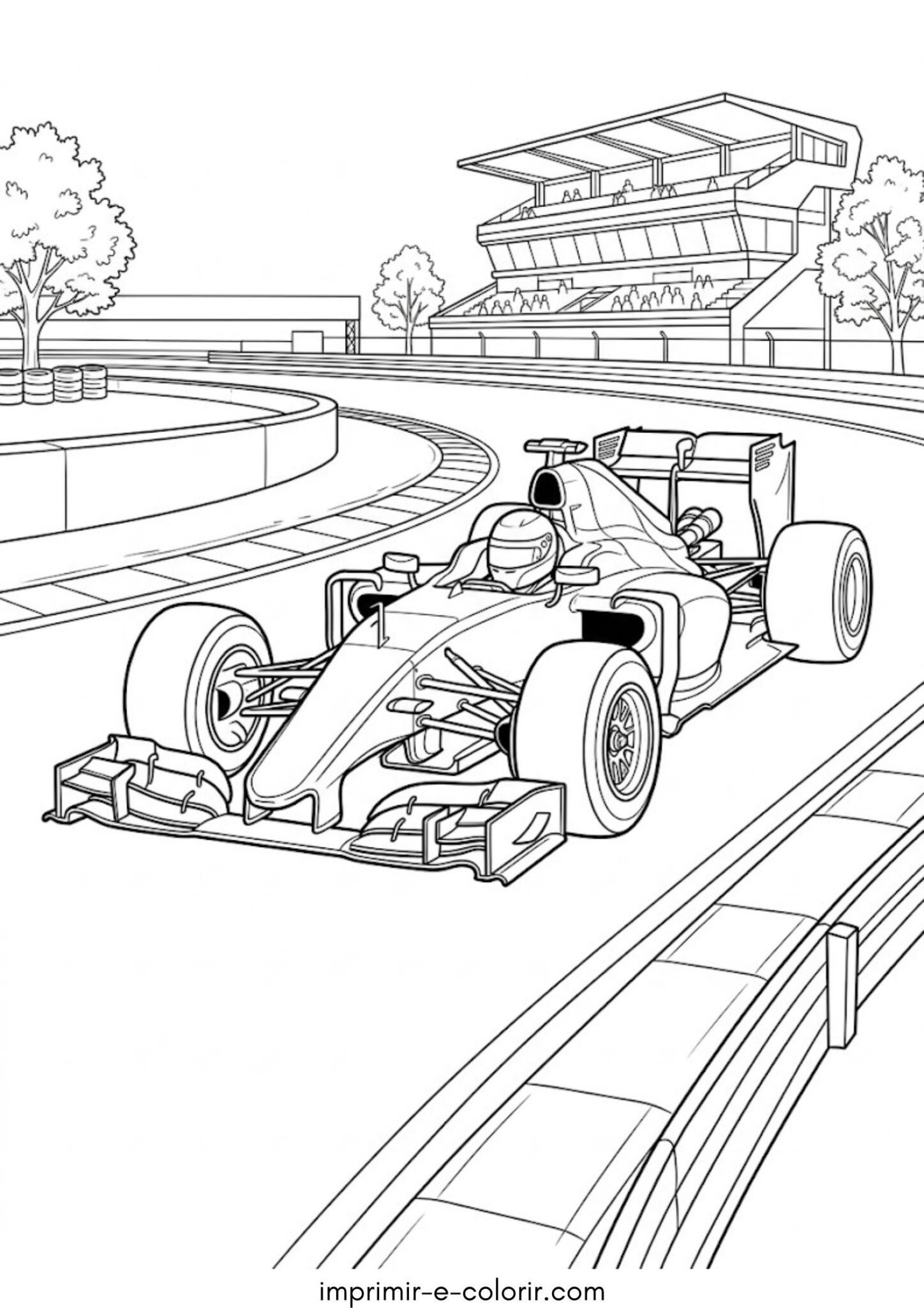 Desenho de Carro de Fórmula 1