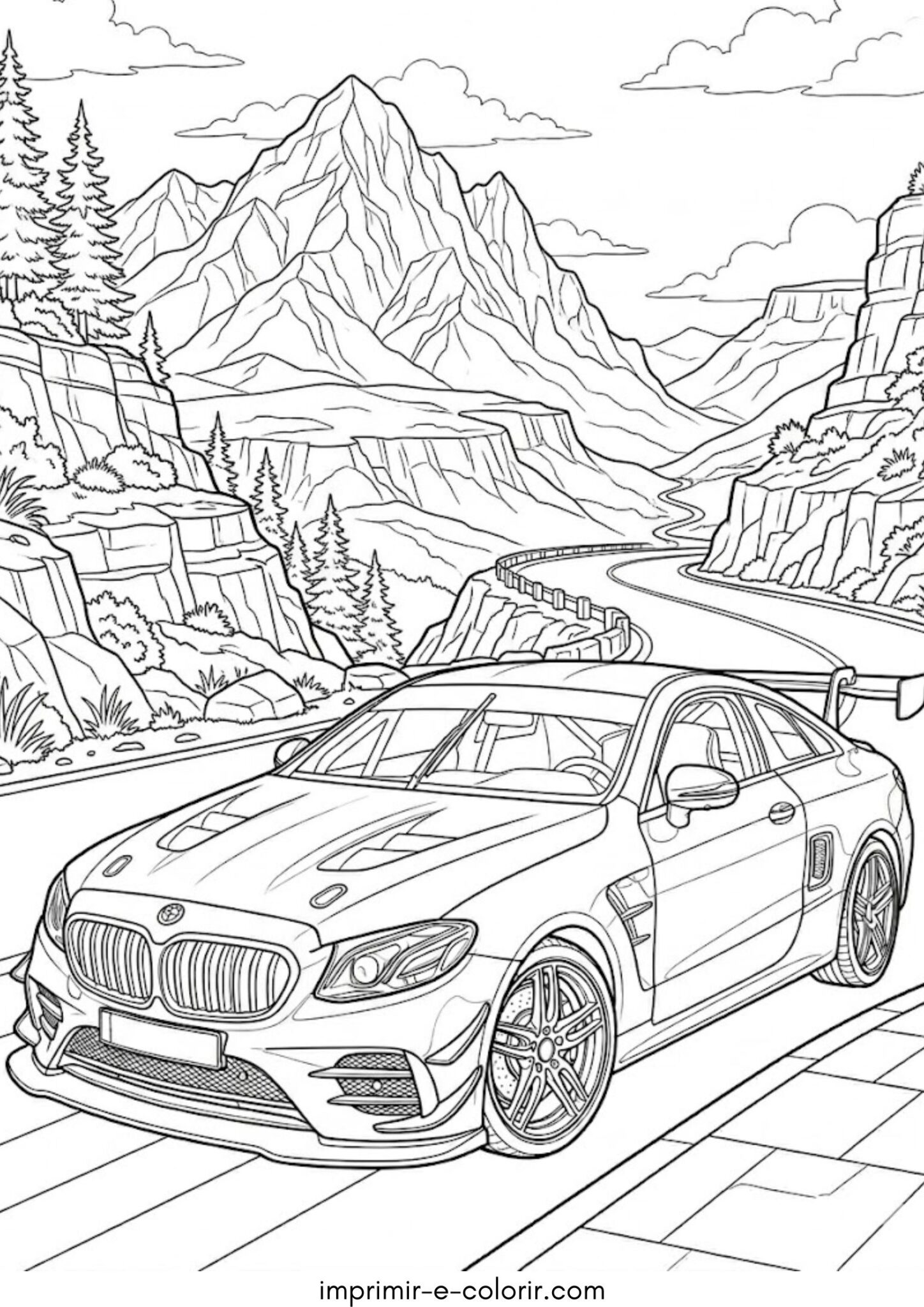 Desenho de Carro de corrida BMW