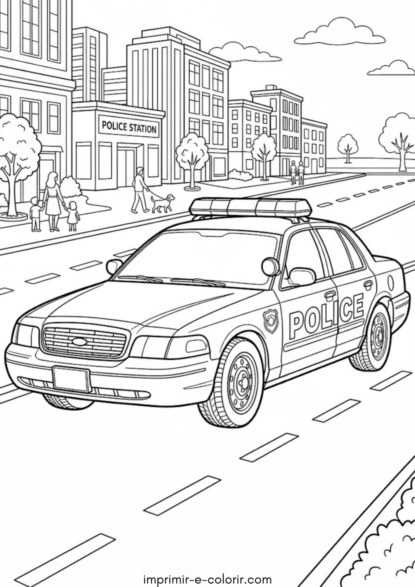 Desenho de Carro de polícia