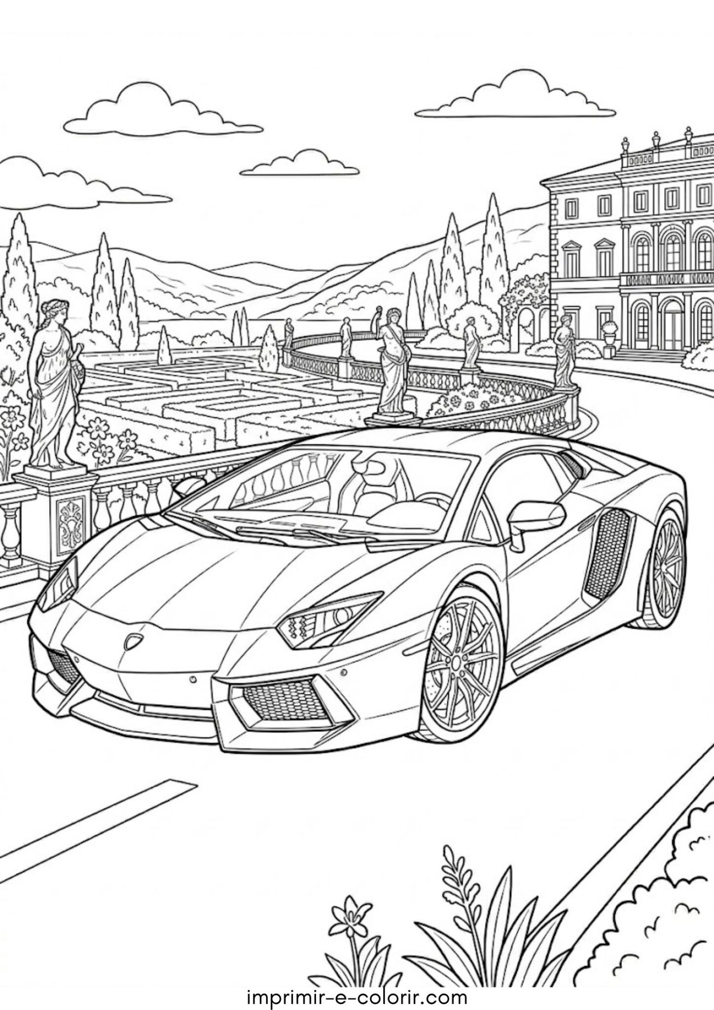 Desenho de Carro esportivo Lamborghini