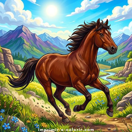 Desenhos de Cavalo 🐎 para colorir e imprimir grátis