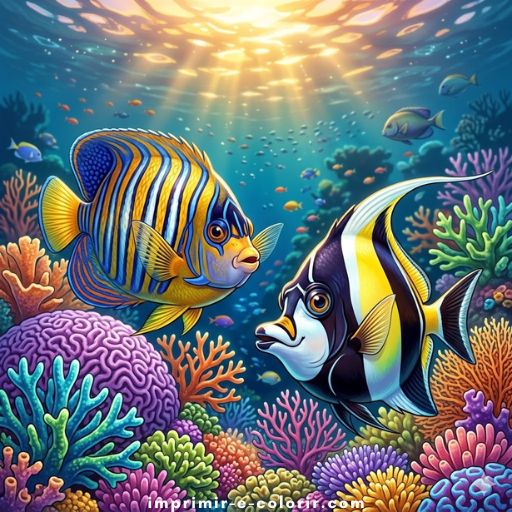 Desenhos de Peixe 🐠🐟 para colorir e imprimir grátis