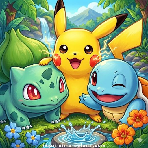 Desenhos de Pokémon para colorir e imprimir grátis