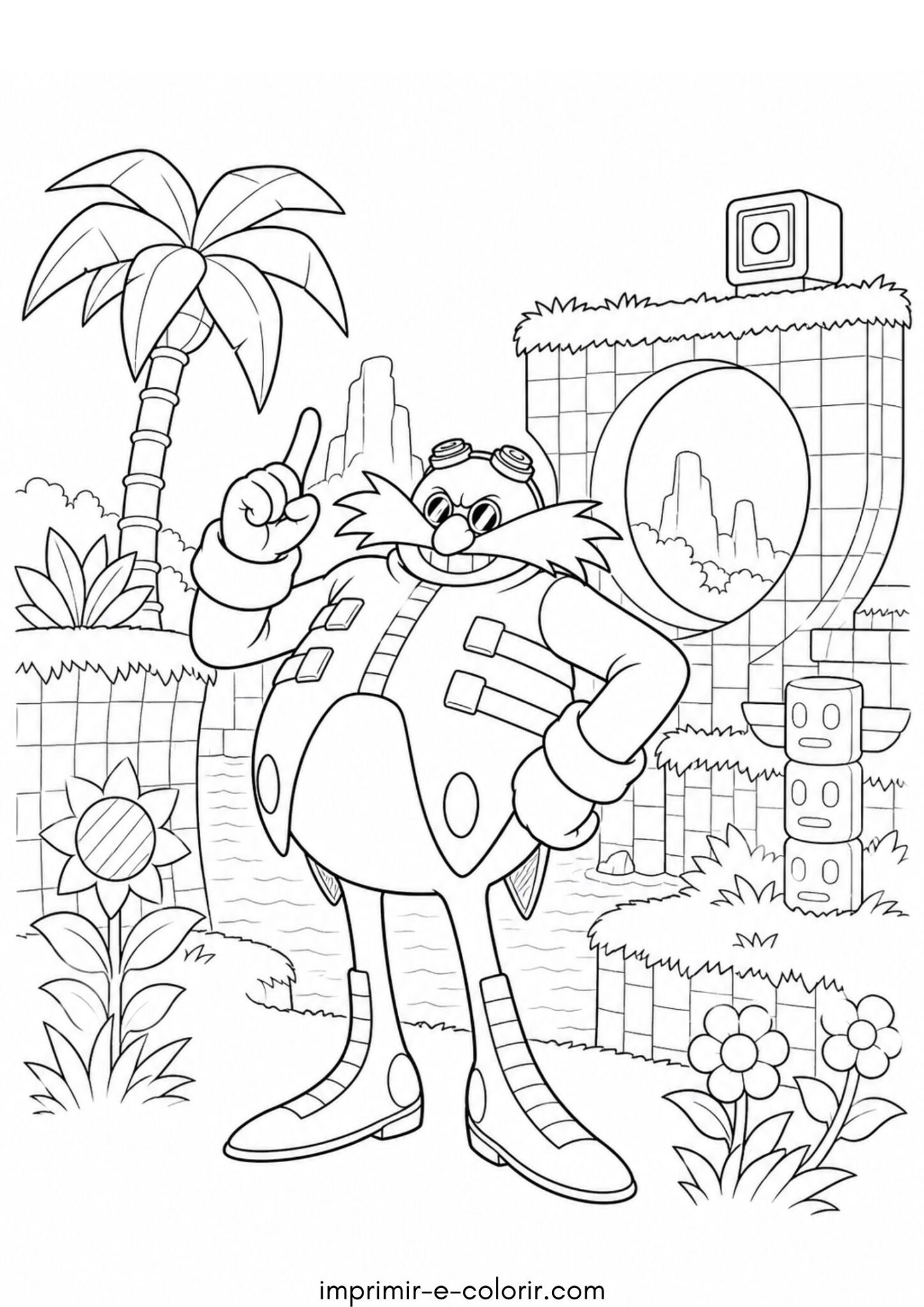 Desenho de Doutor Robotnik (Sonic)