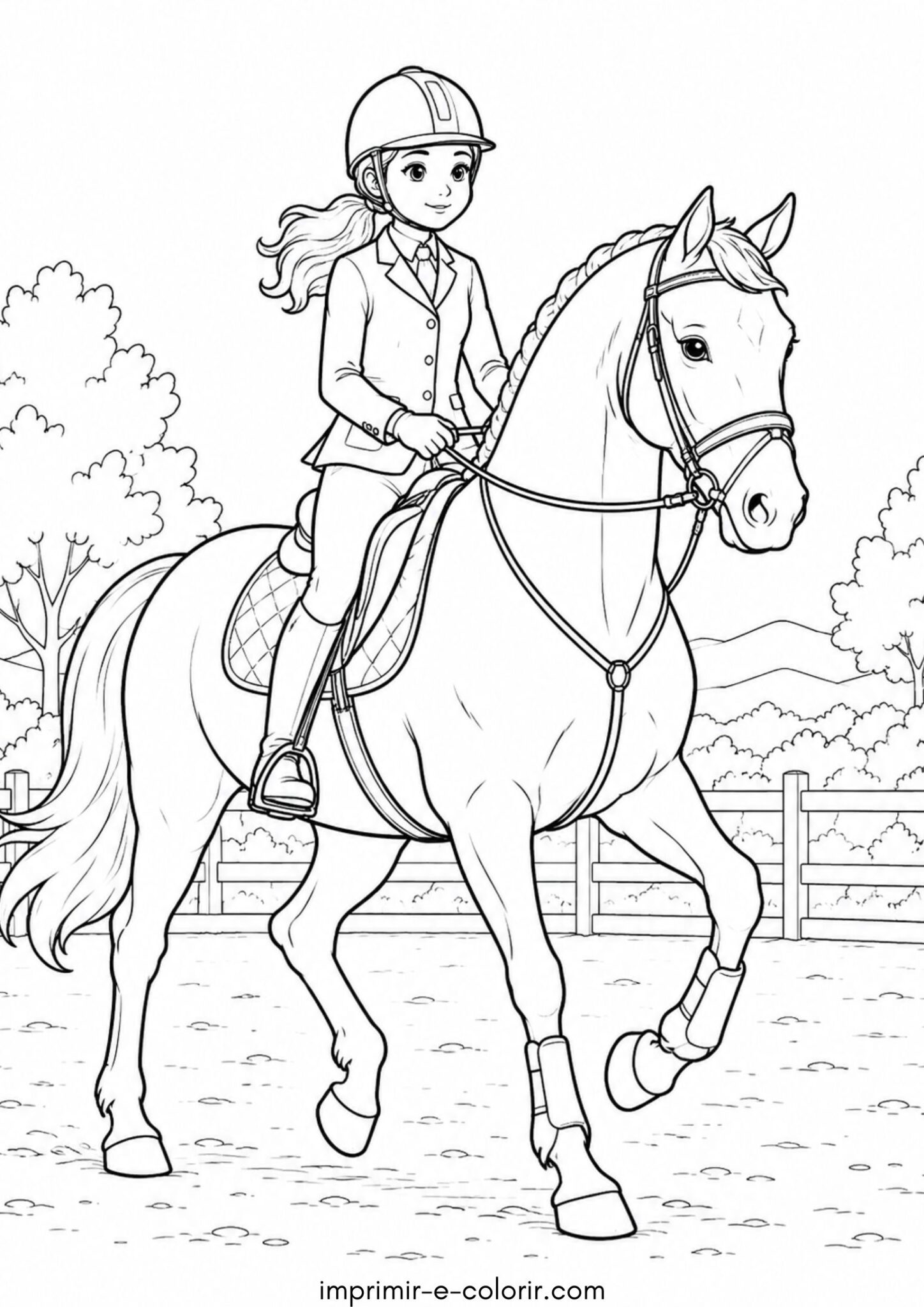 Desenho de Equitação