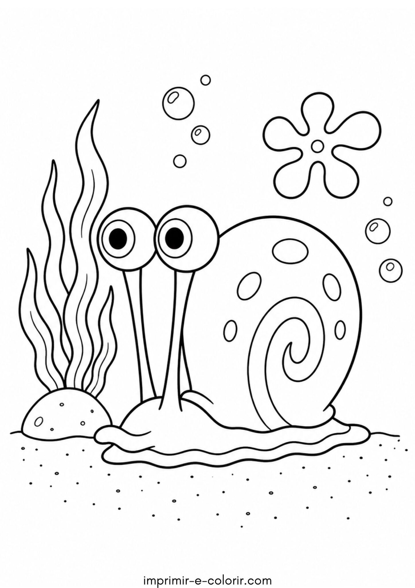Desenho de Gary o caracol (Bob Esponja)