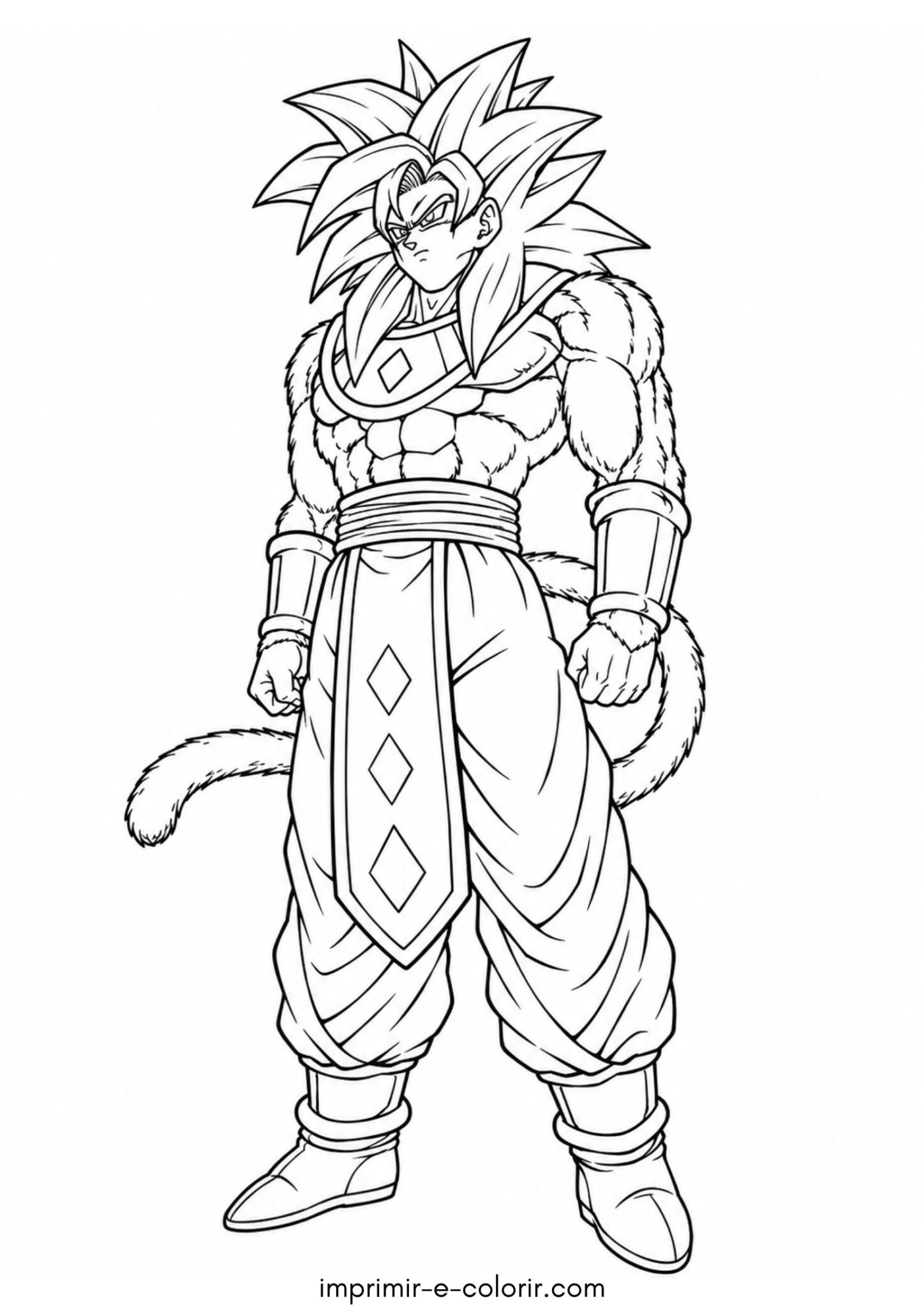 Desenho de Goku Deus para colorir e imprimir Desenho de Goku Deus para colorir e imprimir