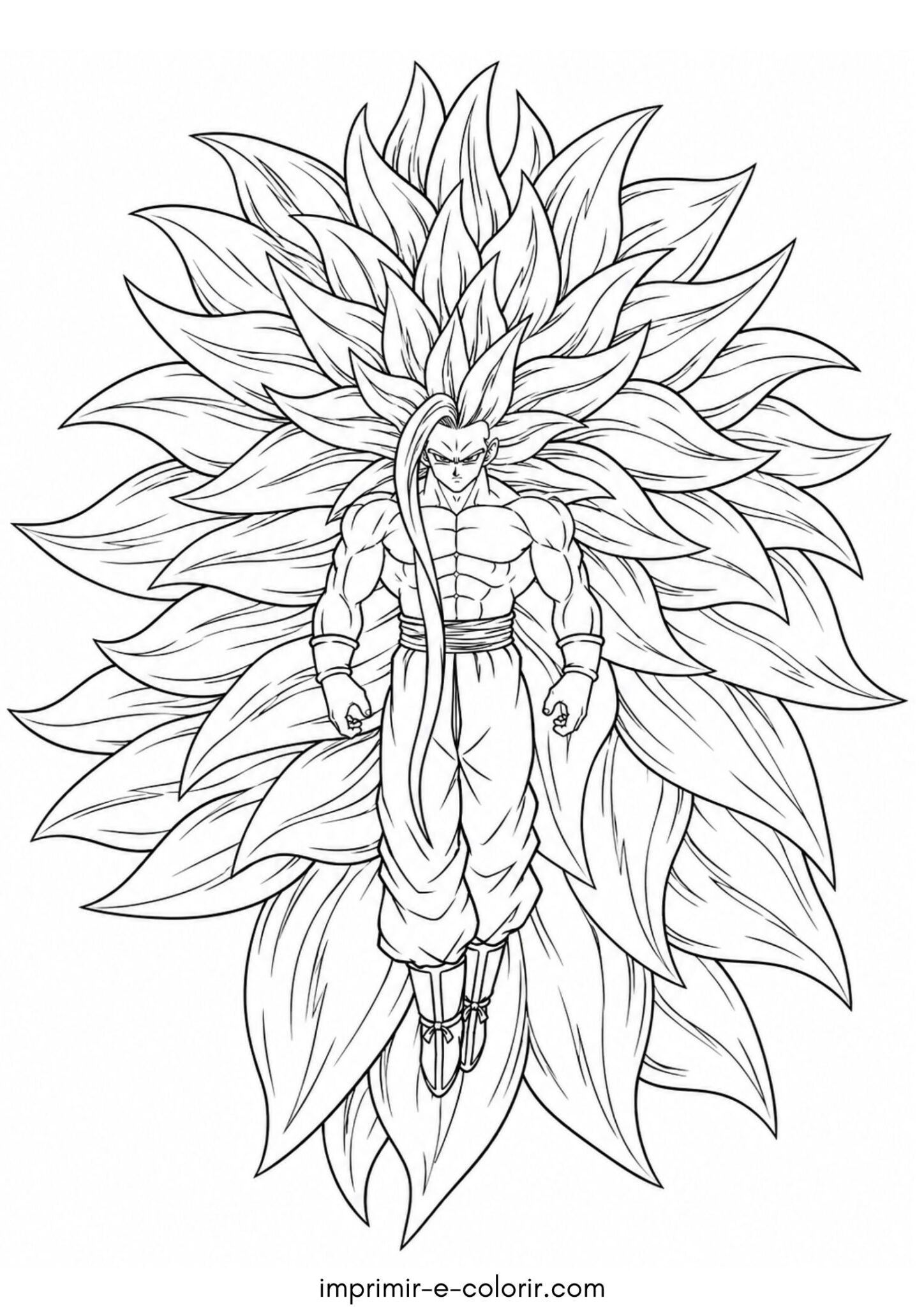 Desenho de Goku Instinto Superior Sinal para colorir e imprimir Desenho de Goku Instinto Superior Sinal para colorir e imprimir