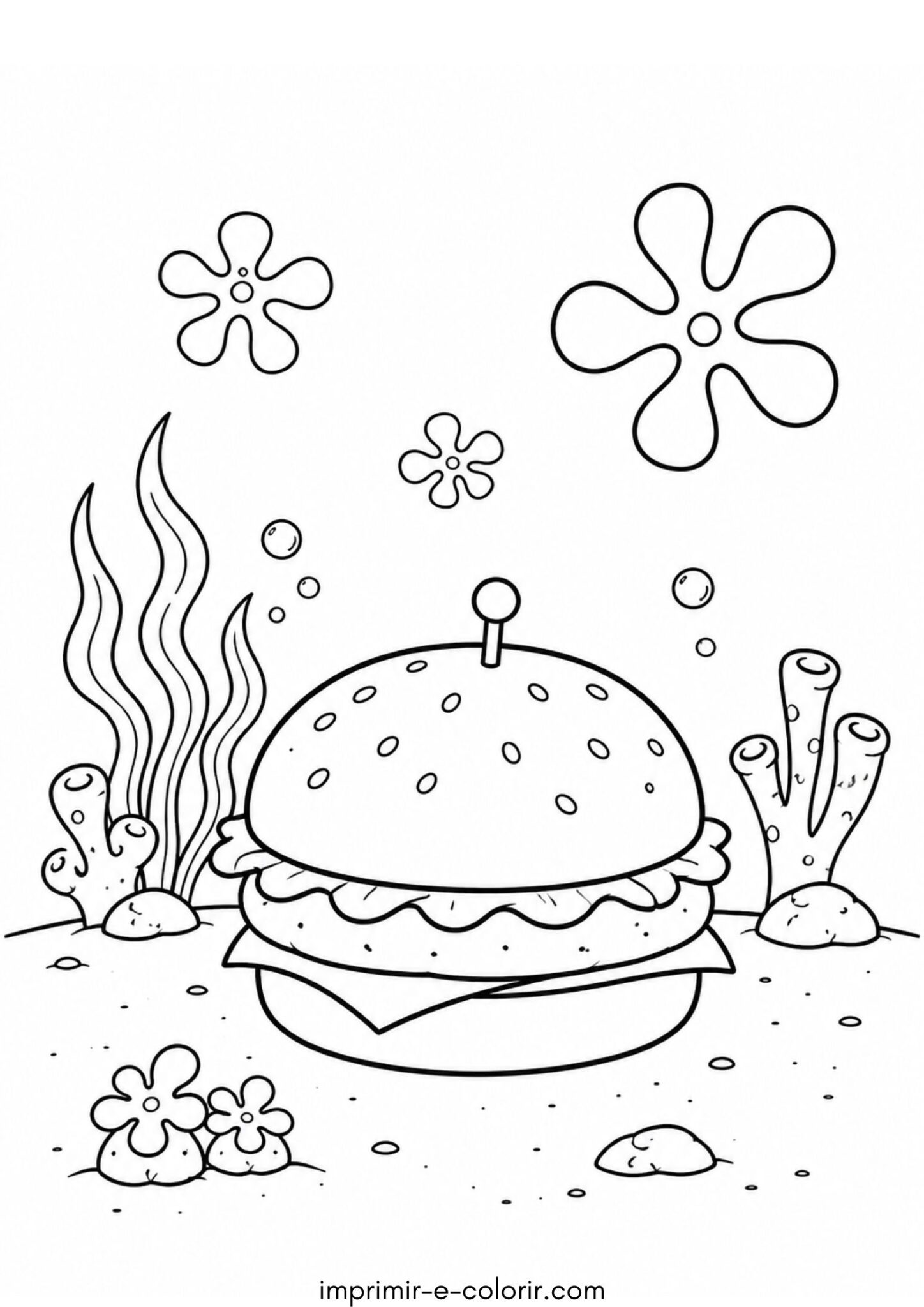 Desenho de Hambúrguer de siri (Bob Esponja)