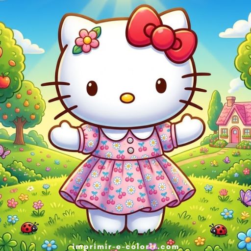 Desenhos de Hello Kitty para colorir e imprimir grátis
