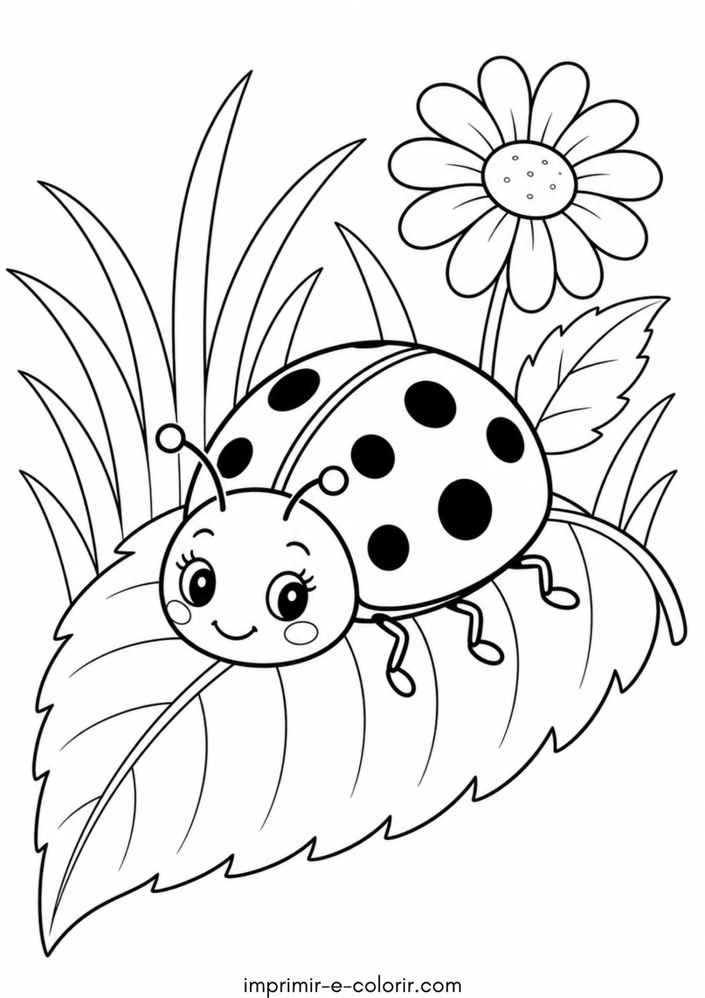 Desenho de Joaninha fofa