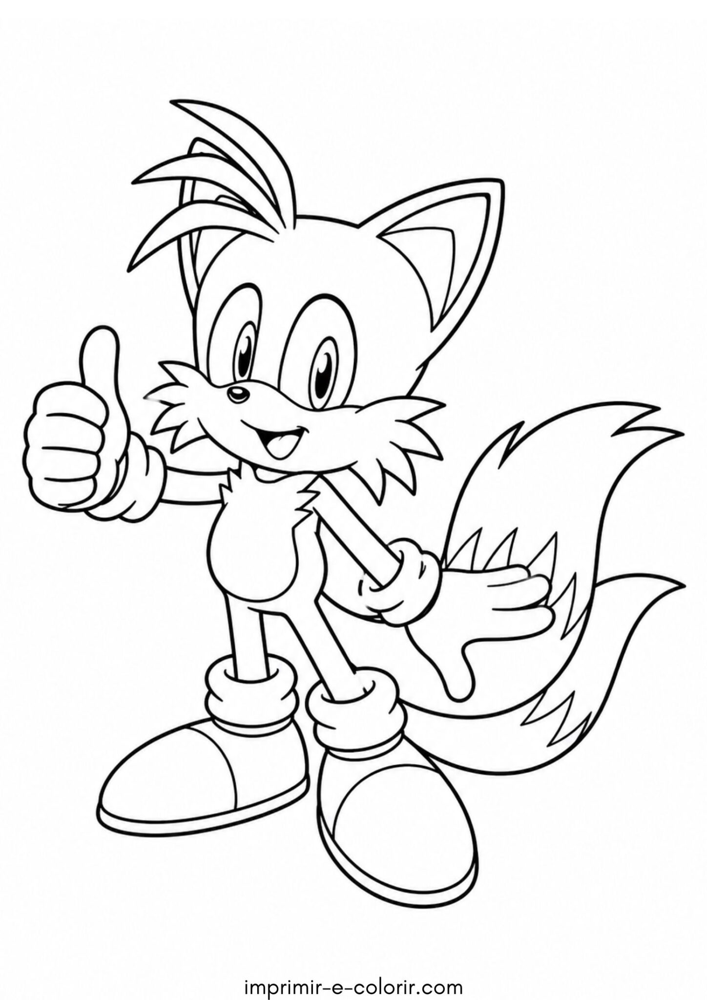 Desenho de Miles “Tails” Prower (Sonic)