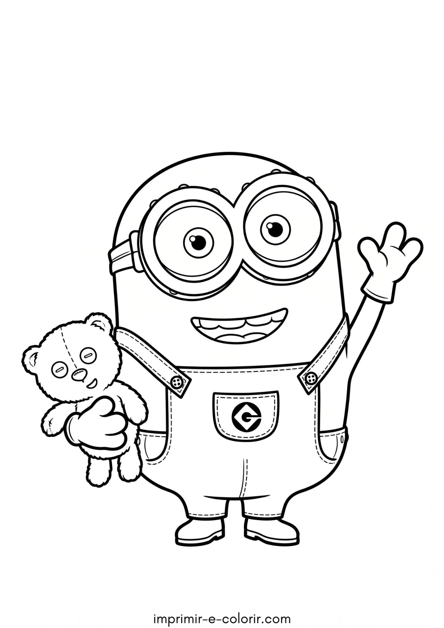 Desenho de Minion Bob para colorir e imprimir