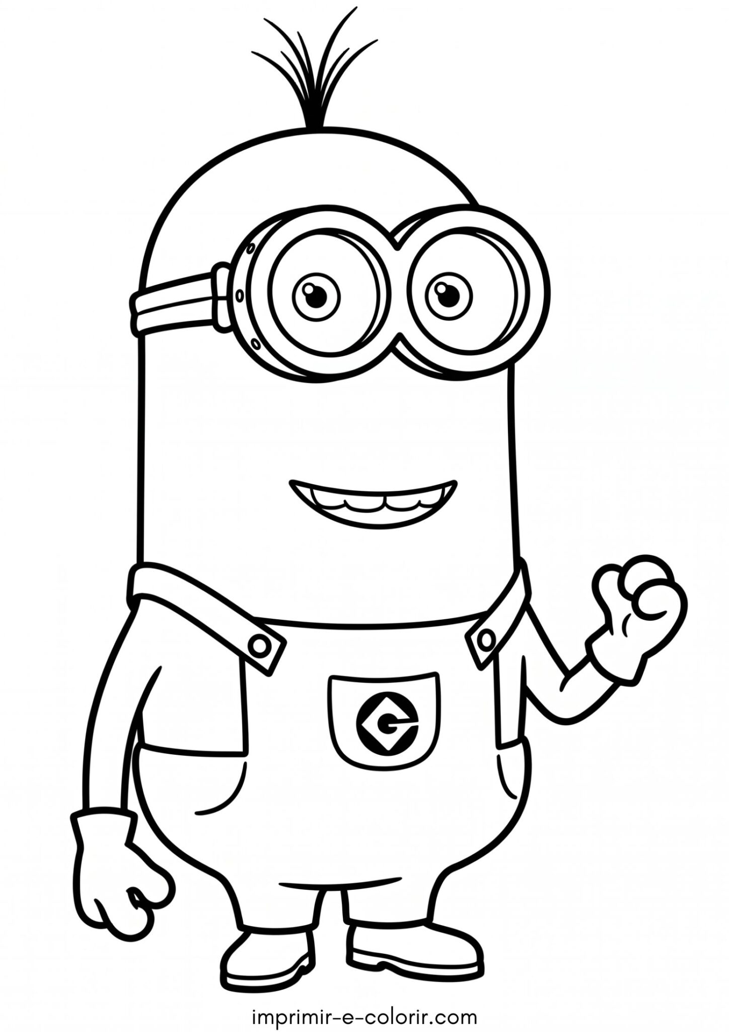 Desenho de Minion Kevin para colorir e imprimir