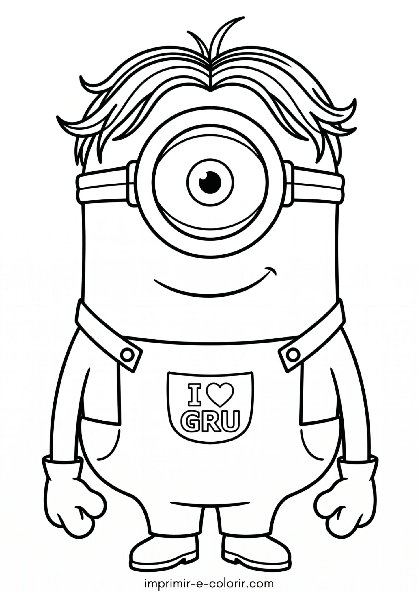 Desenho de Minion Mel para colorir e imprimir