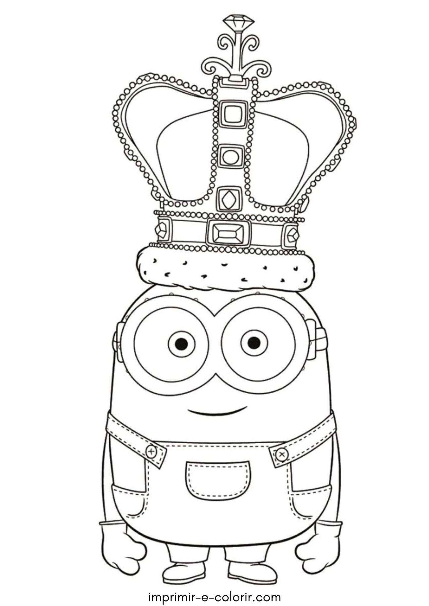 Desenho de Minion com coroa Desenho de Minion com coroa