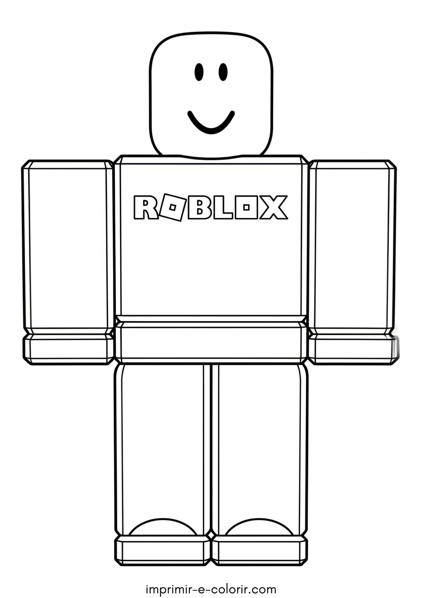 Desenho de Noob do Roblox para imprimir e colorir ou baixar grátis para as crianças Desenho de Noob do Roblox para imprimir e colorir ou baixar grátis para as crianças