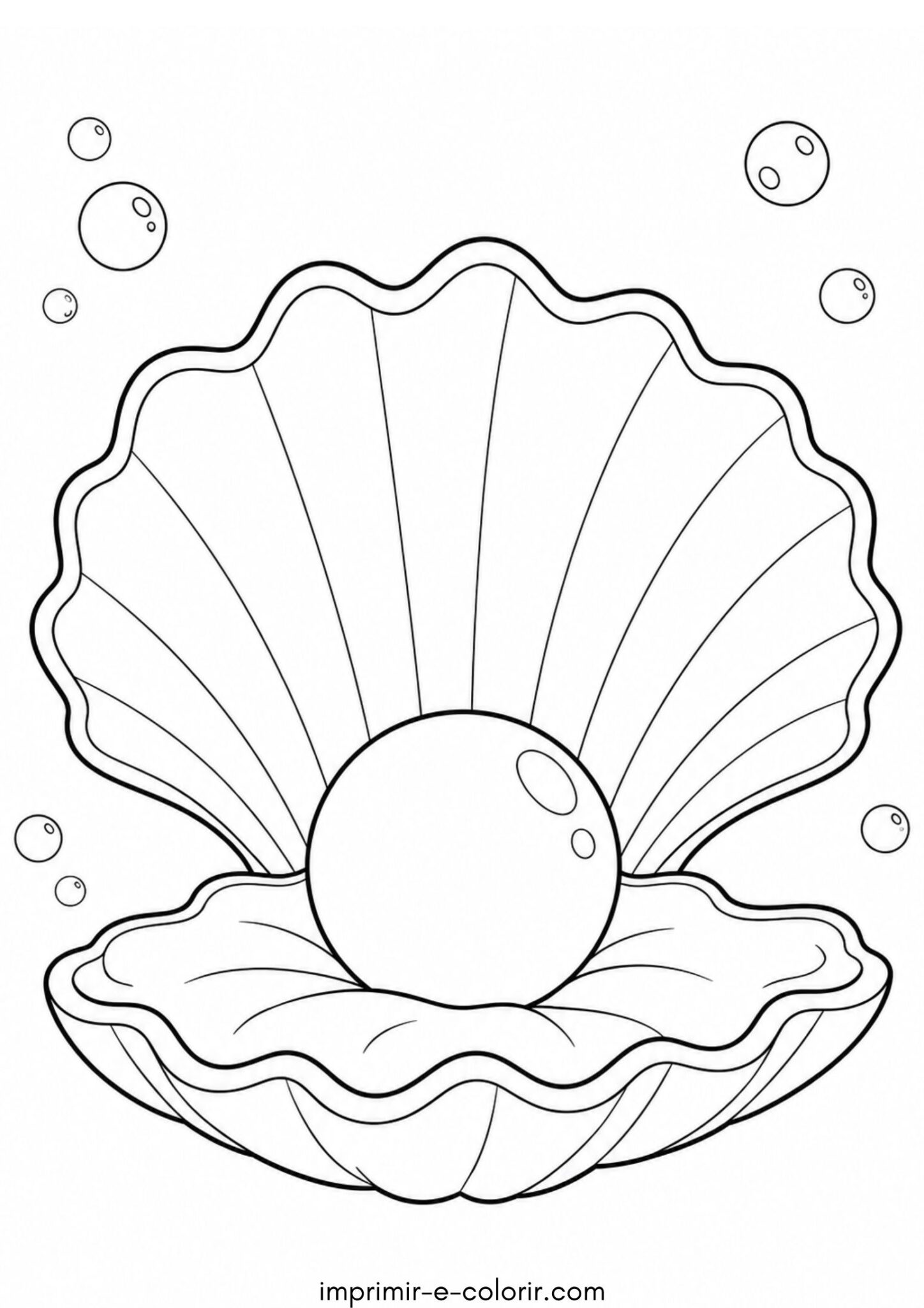 Desenho de Pérola na concha