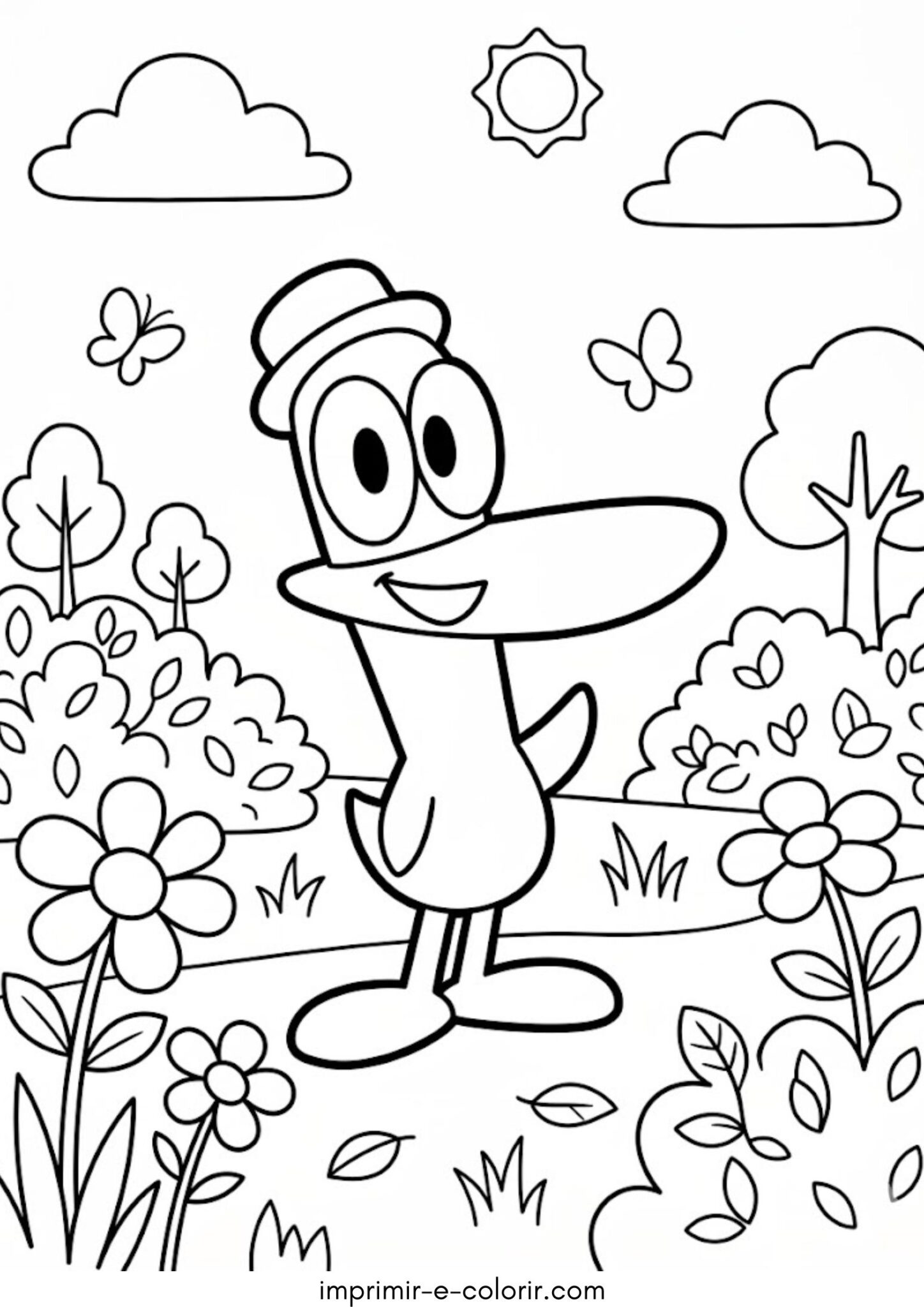 Desenho de Pato do Pocoyo (Pocoyo)