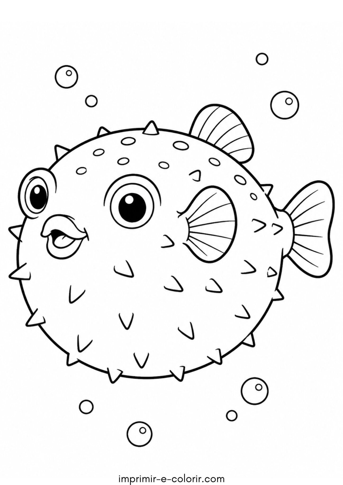 Desenho de Peixe-baiacu