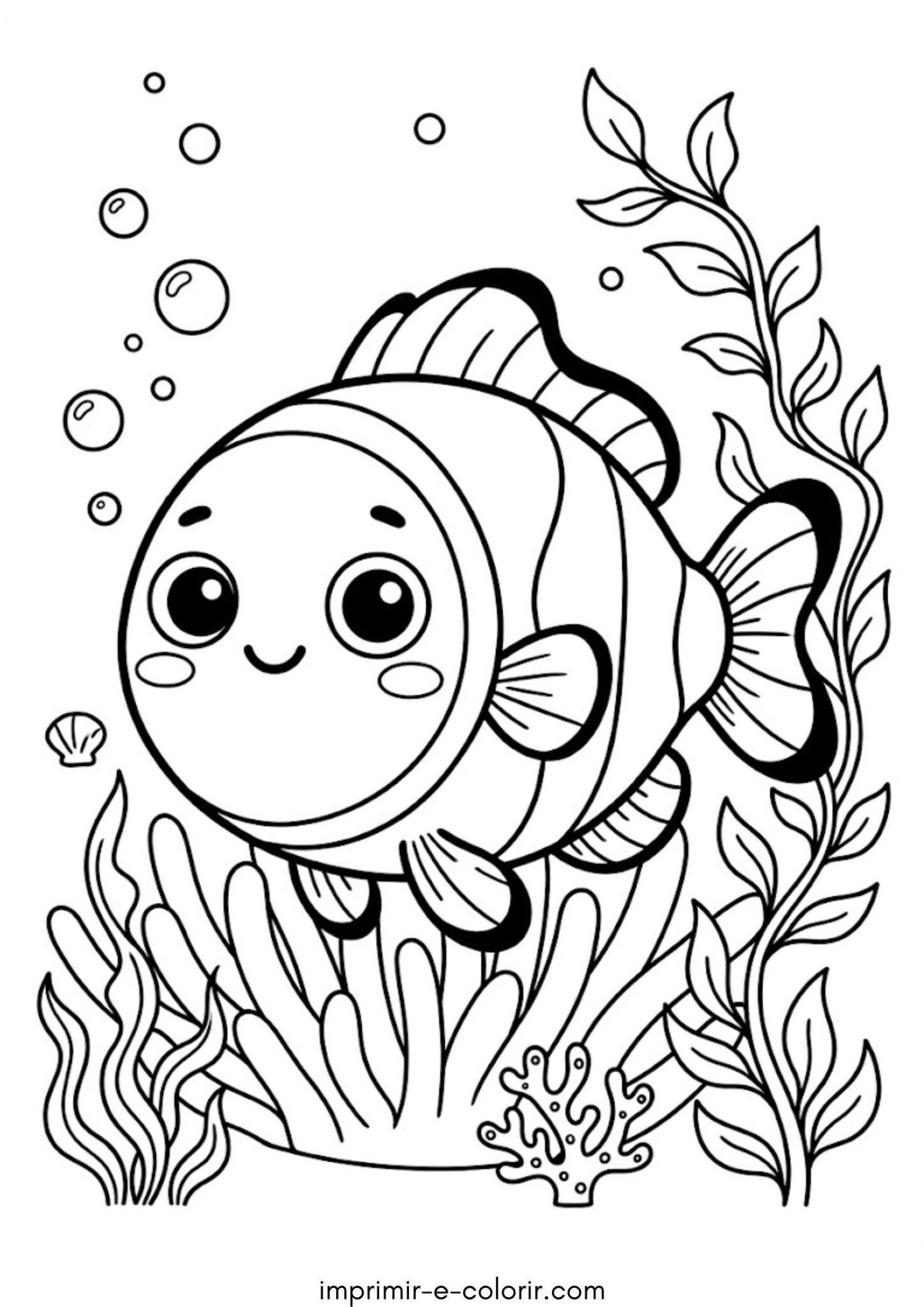 Desenho de Peixe-palhaço Desenho de Peixe-palhaço