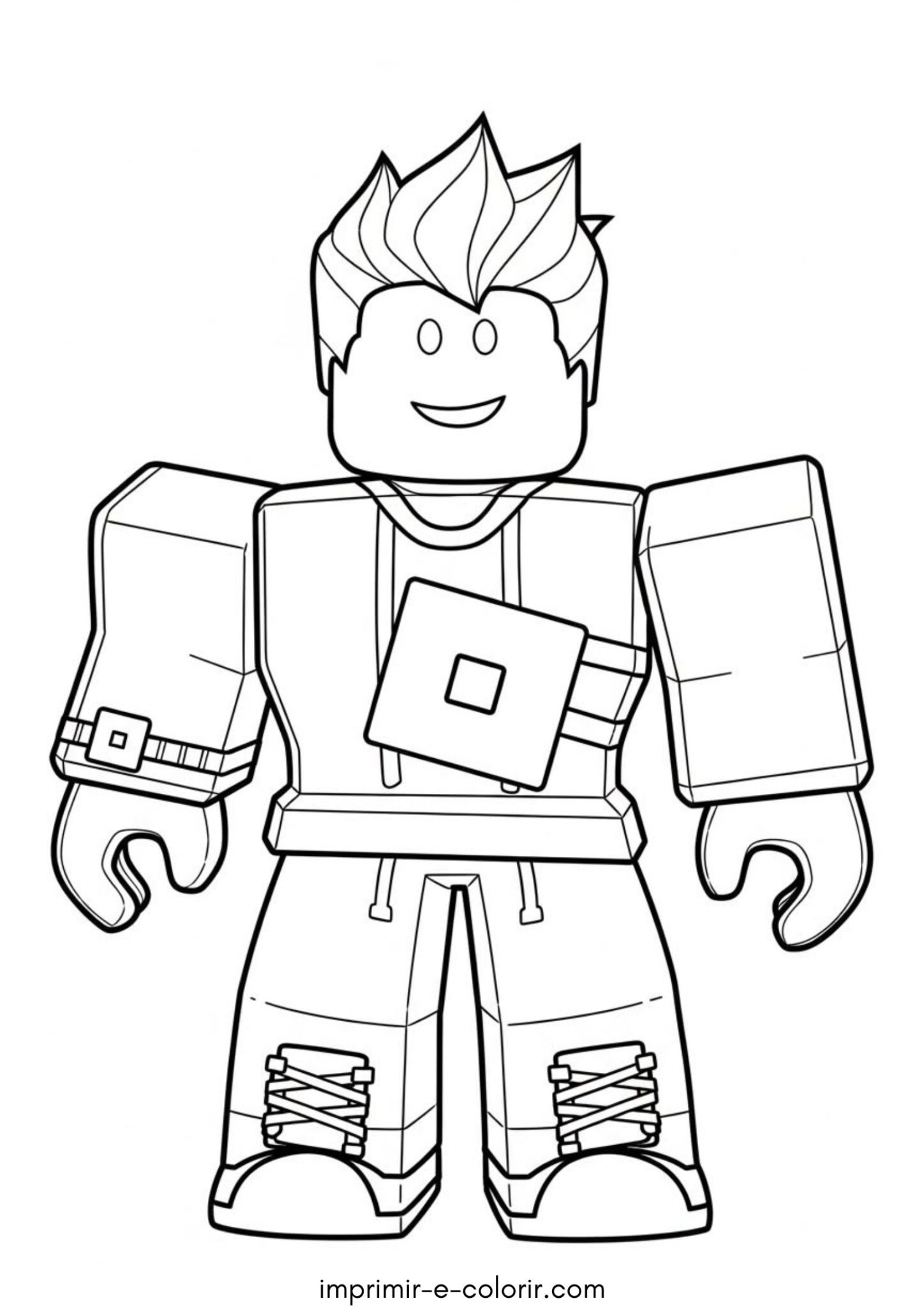 Desenho de Personagem do Roblox para colorir e imprimir Desenho de Personagem do Roblox para colorir e imprimir
