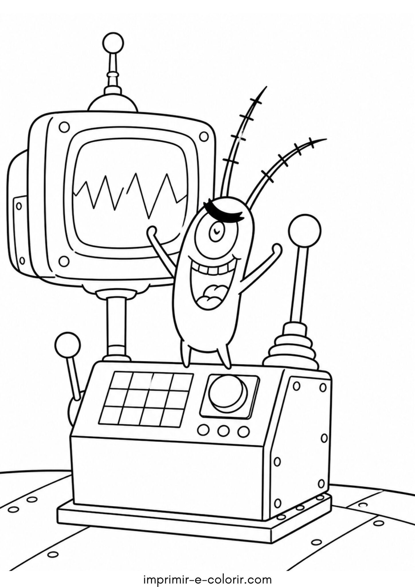 Desenho de Plankton (Bob Esponja)