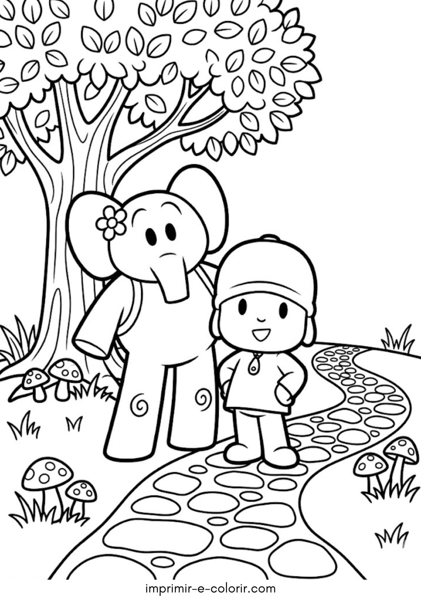 Desenho de Pocoyo e Elly (Pocoyo)