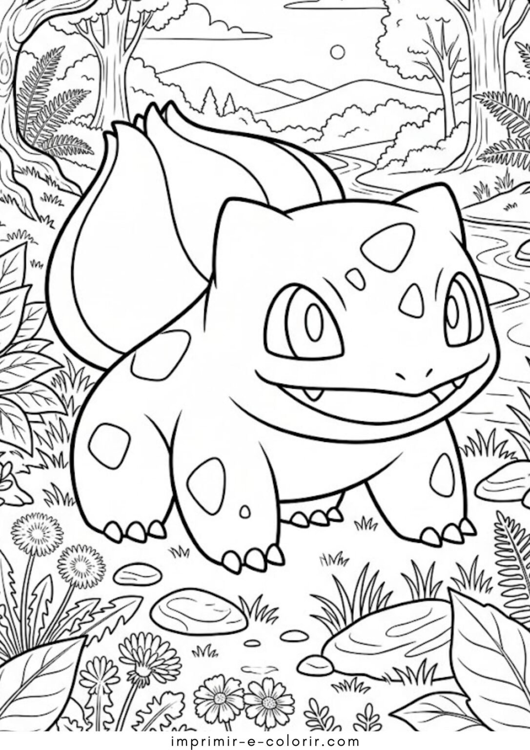 Desenho de Pokémon Bulbasaur para Colorir e Imprimir Grátis — Baixar em ...