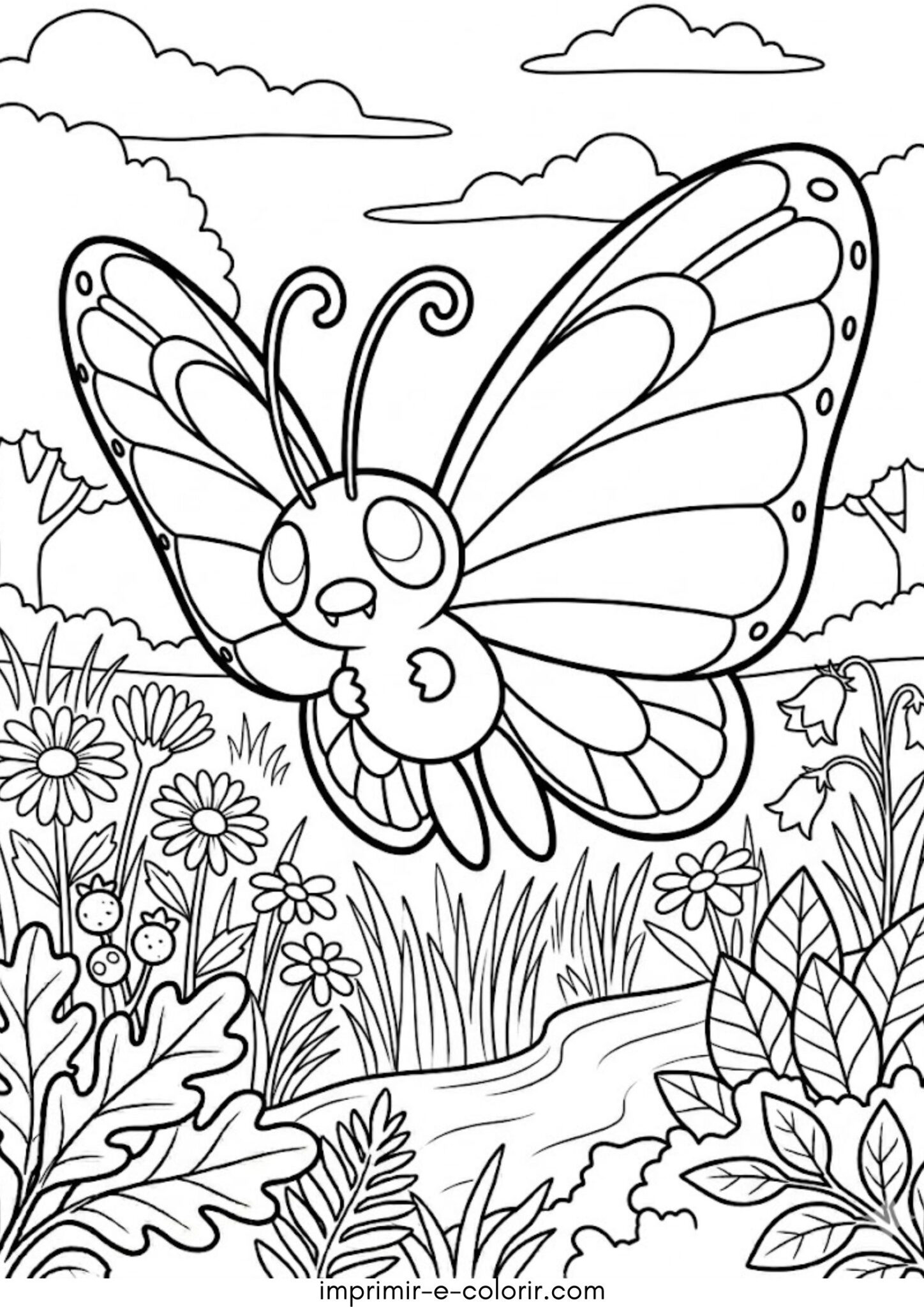 Desenho de Pokémon Butterfree