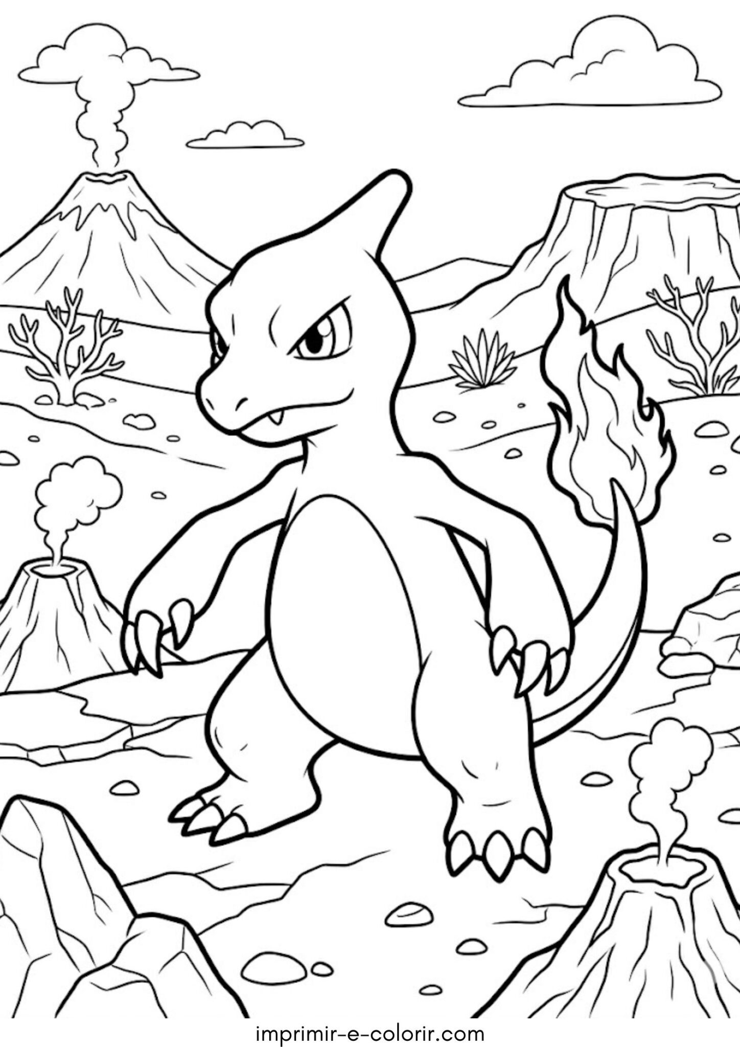 Desenho de Pokémon Charmeleon