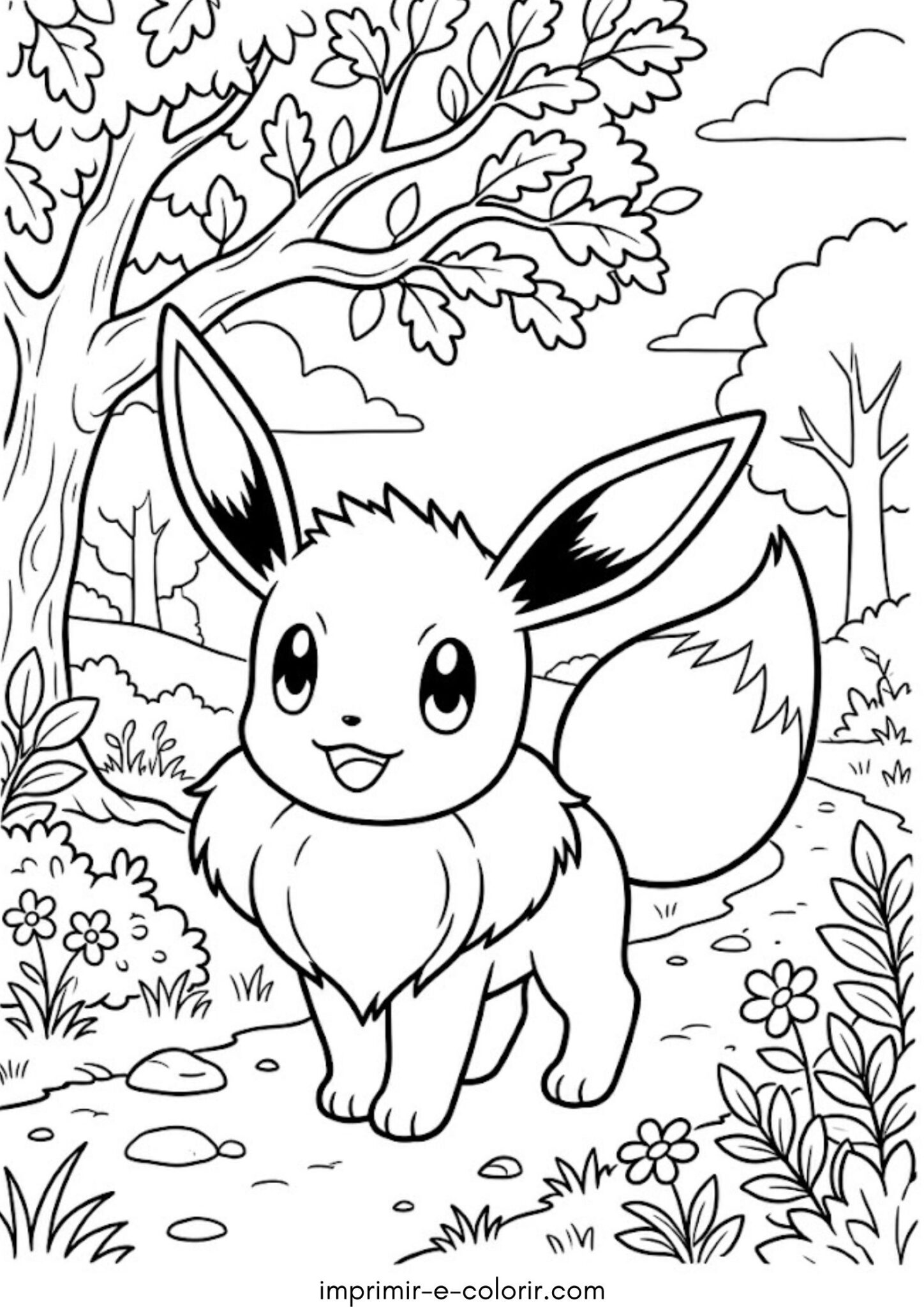 Desenho de Pokémon Eevee Desenho de Pokémon Eevee