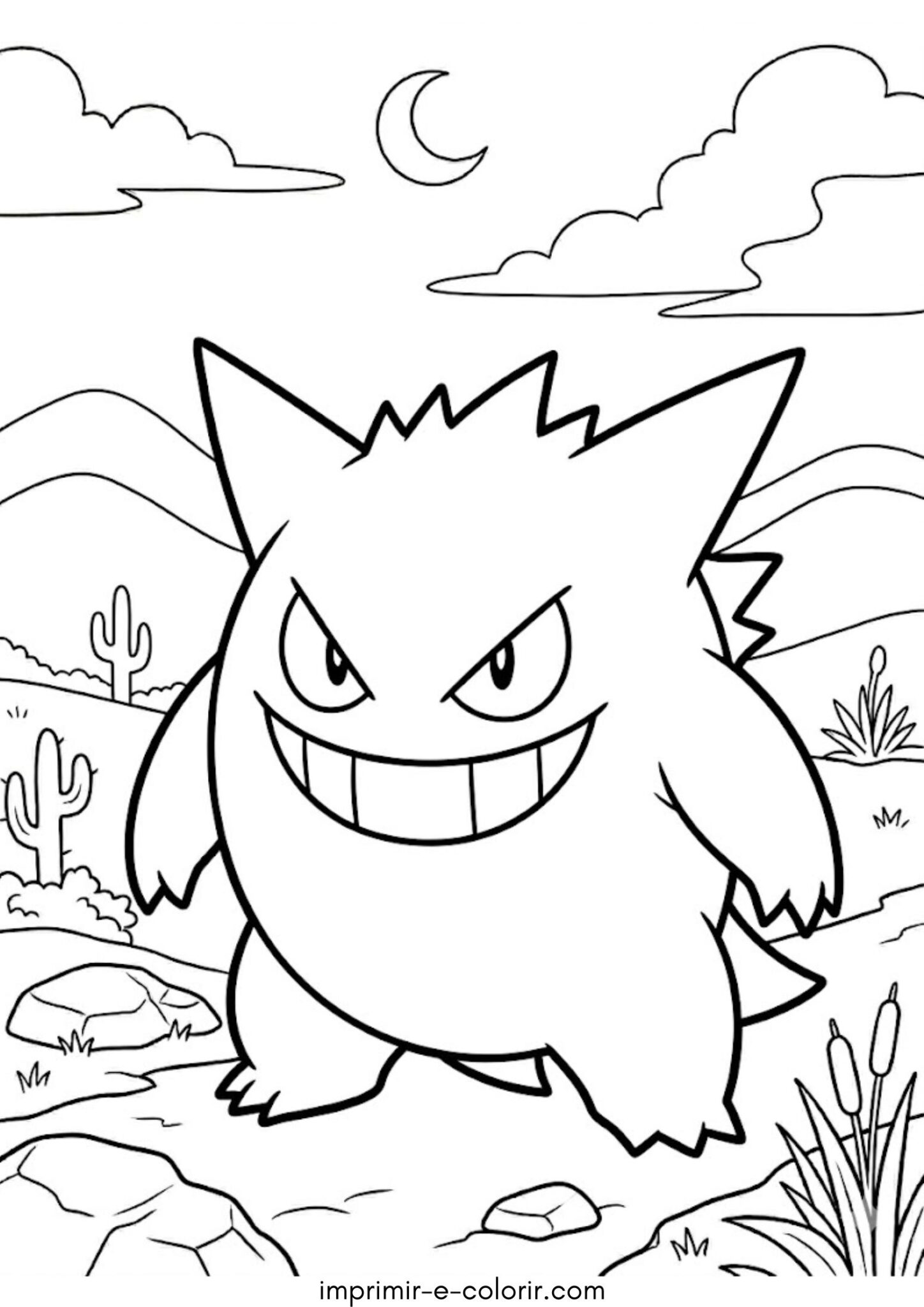 Desenho de Pokémon Gengar Desenho de Pokémon Gengar