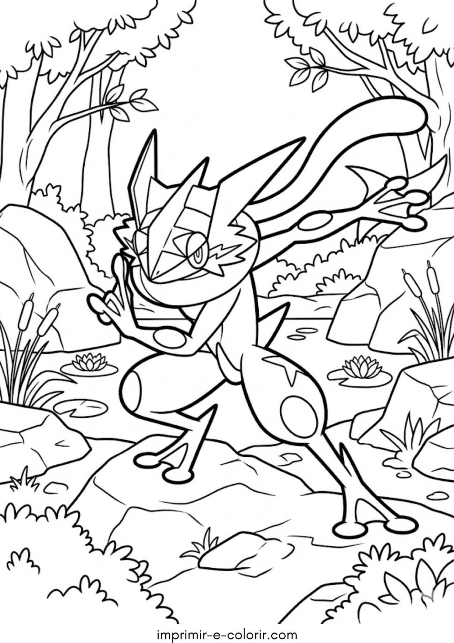 Desenho de Pokémon Greninja