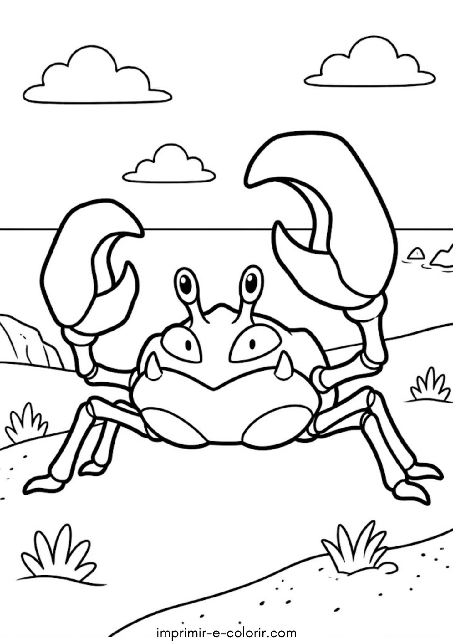 Desenho de Pokémon Krabby