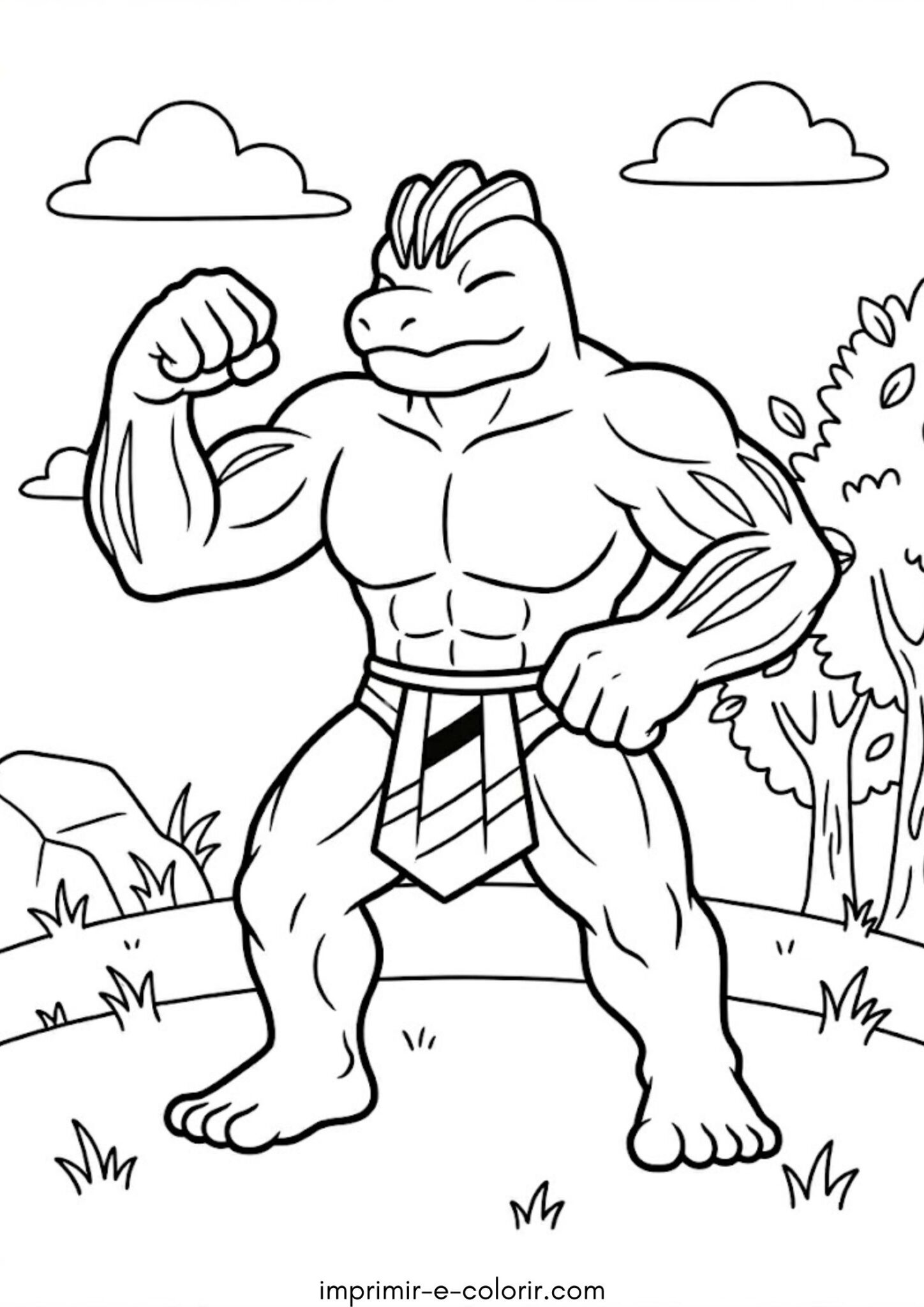 Desenho de Pokémon Machoke