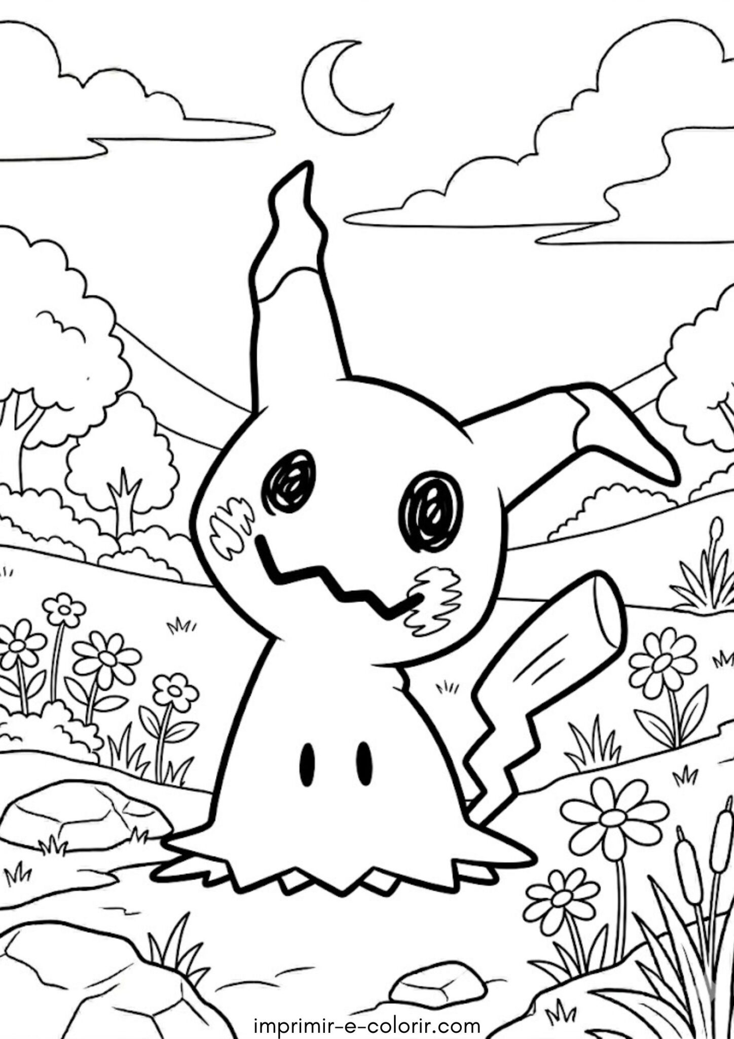 Desenho de Pokémon Mimikyu