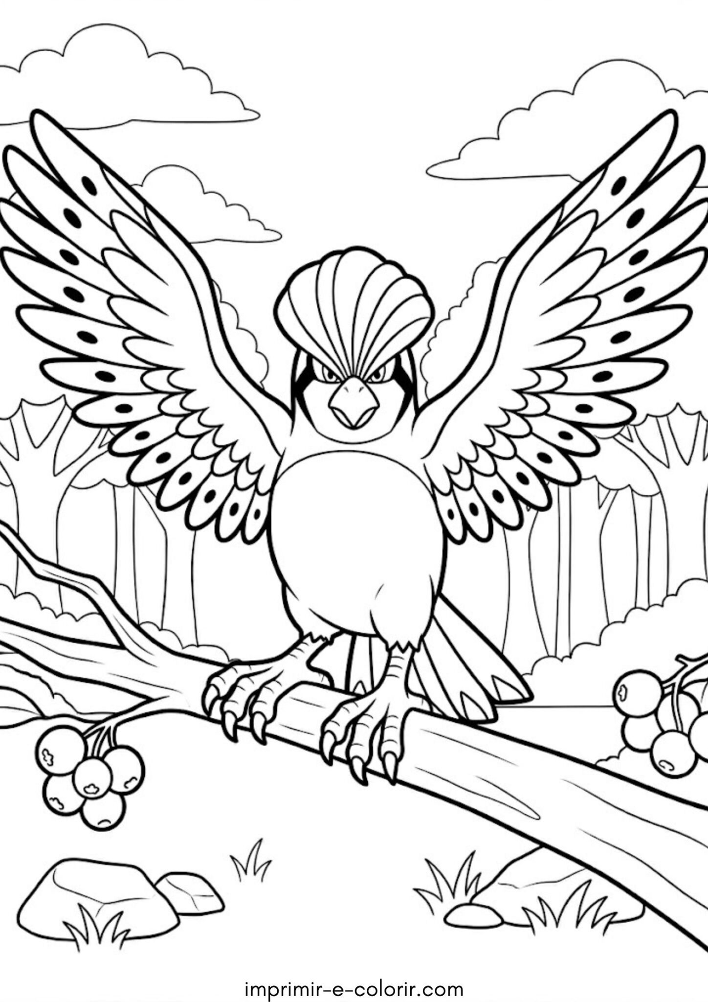 Desenho de Pokémon Pidgeotto