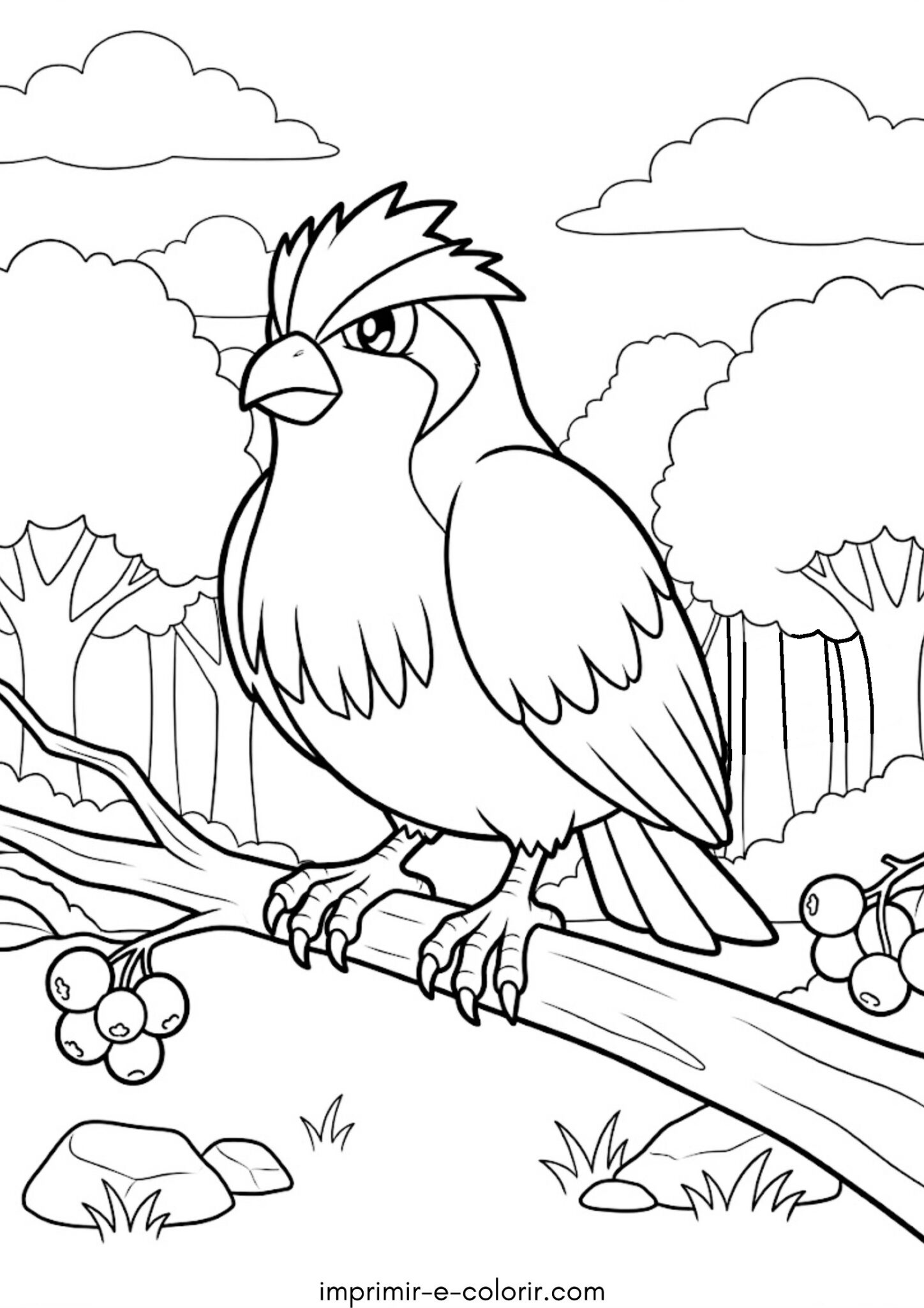Desenho de Pokémon Pidgey