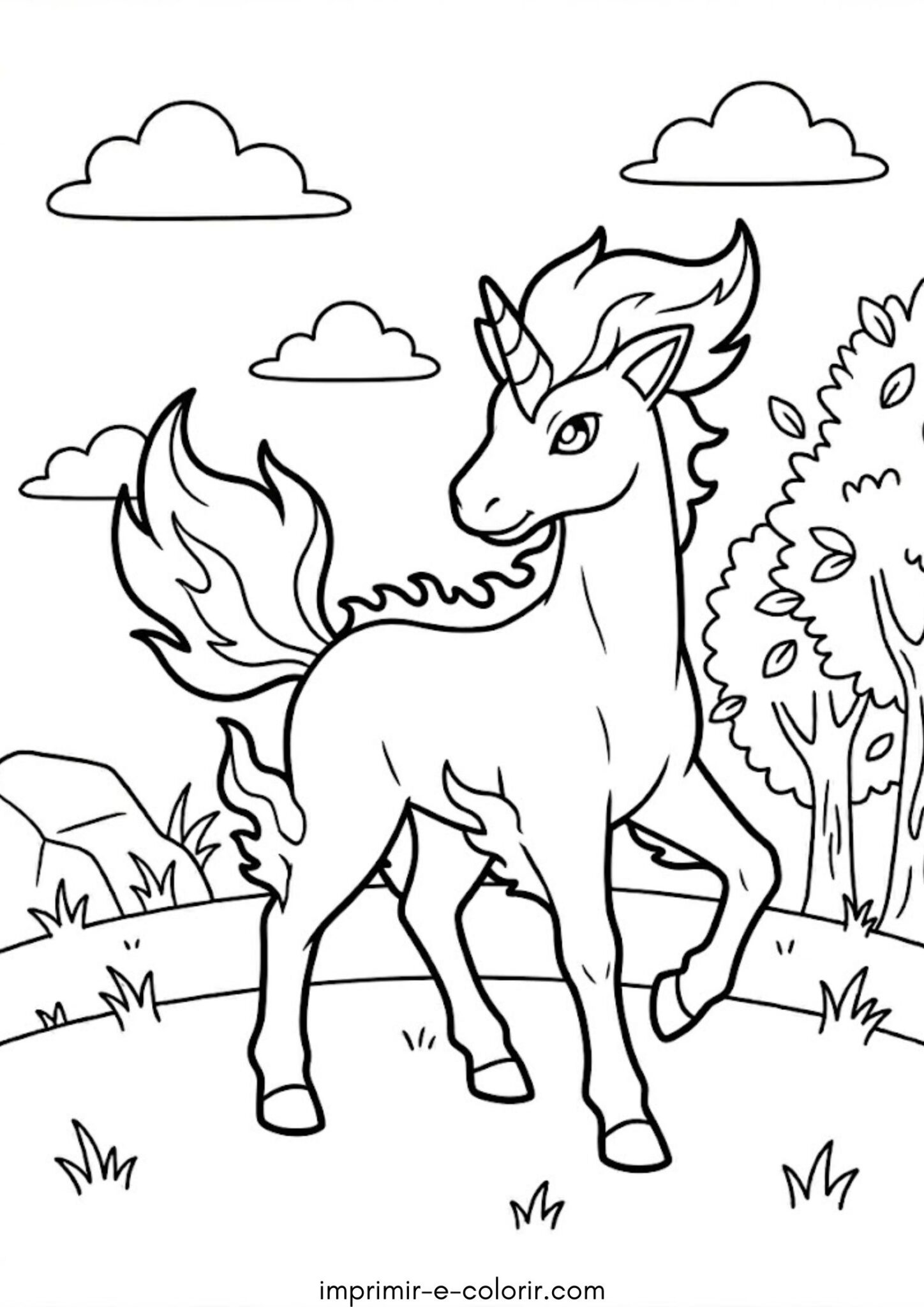 Desenho de Pokémon Ponyta