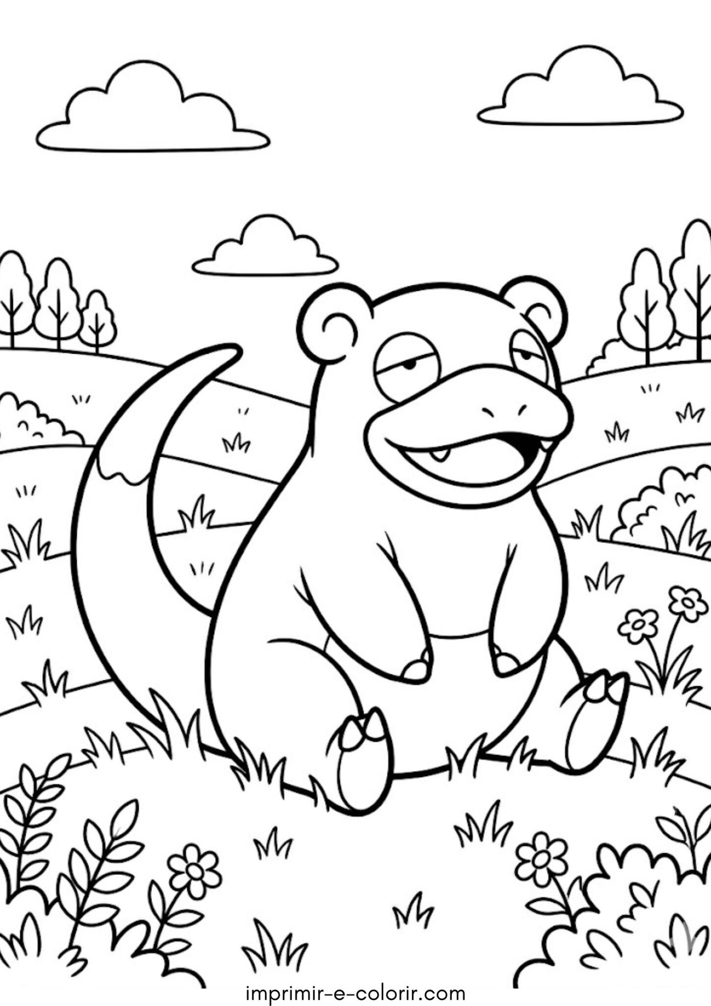 Desenho de Pokémon Slowpoke