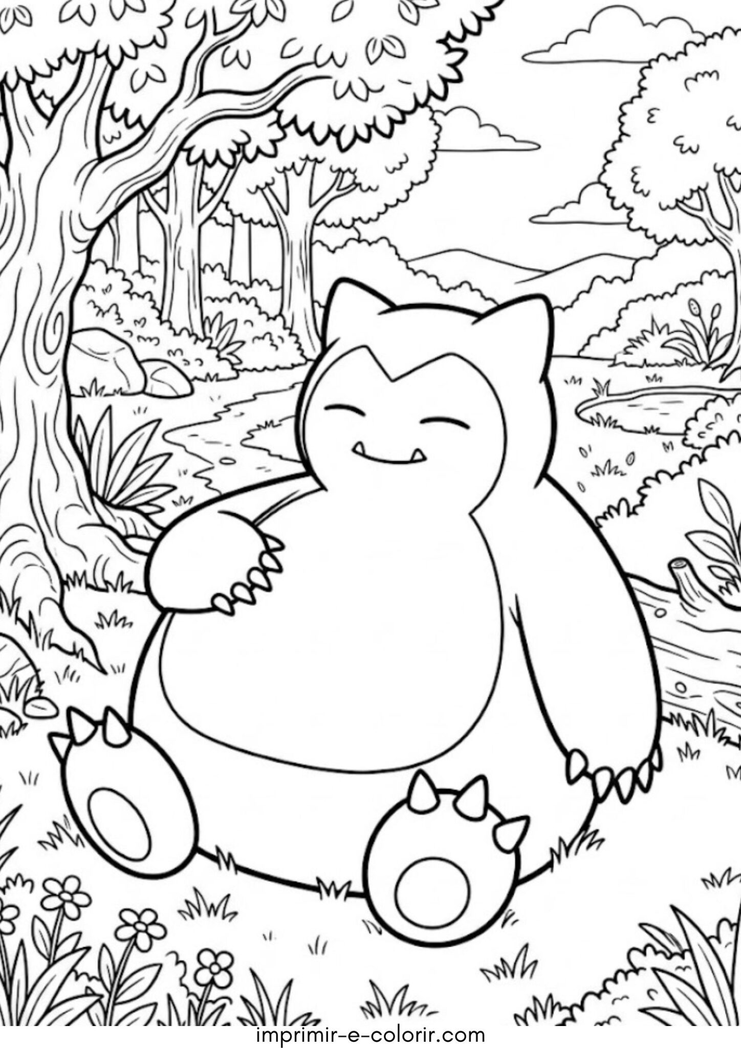 Desenho de Pokémon Snorlax