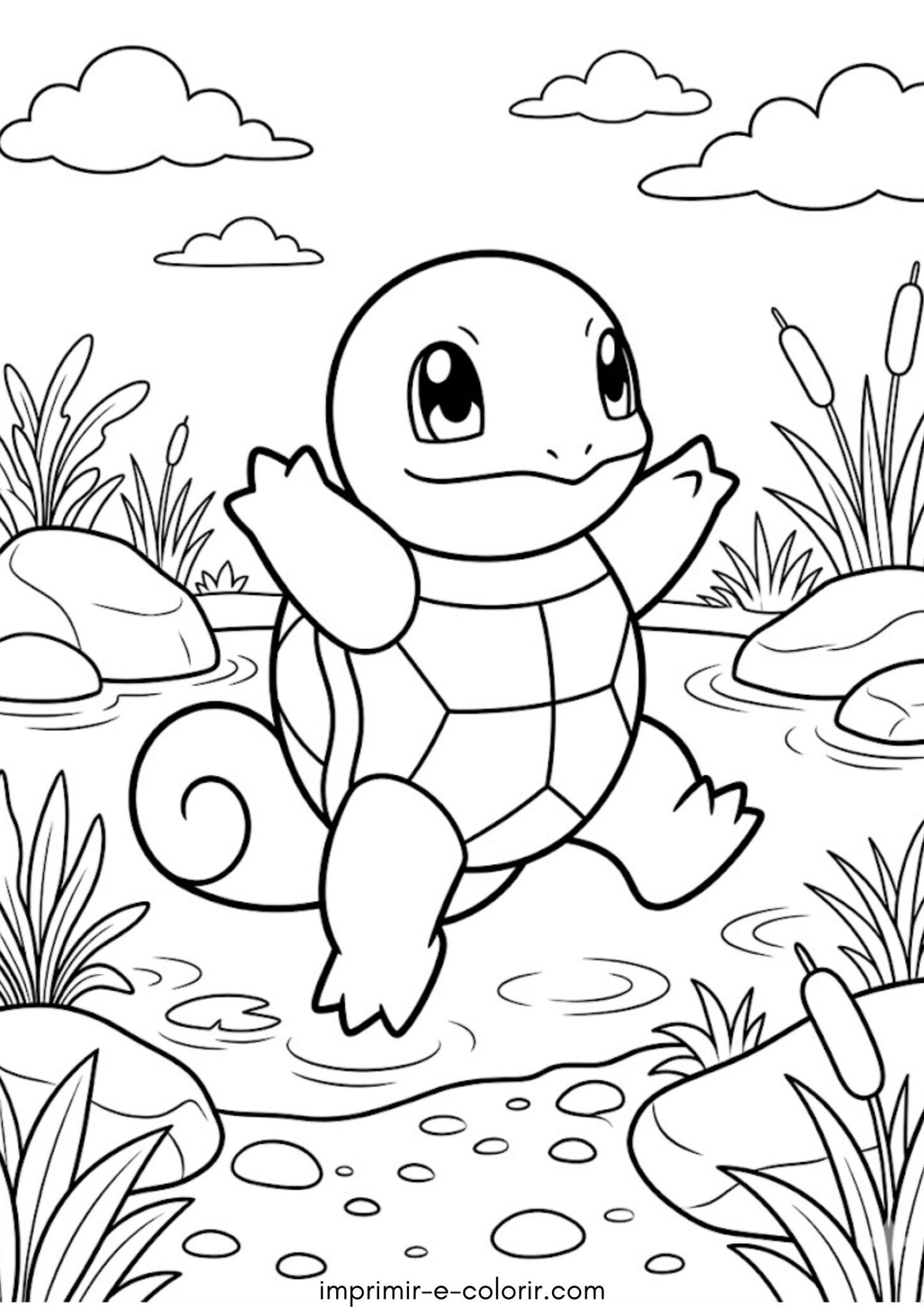 Desenho de Pokémon Squirtle