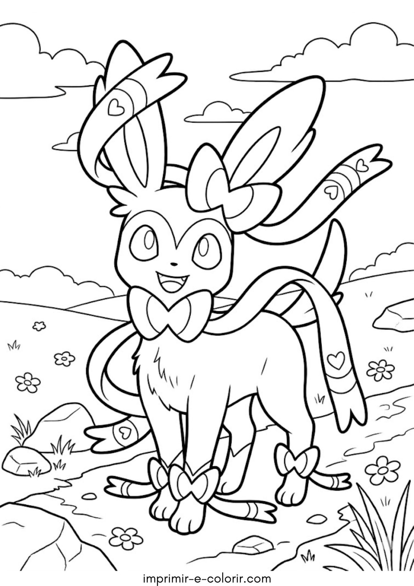 Desenho de Pokémon Sylveon