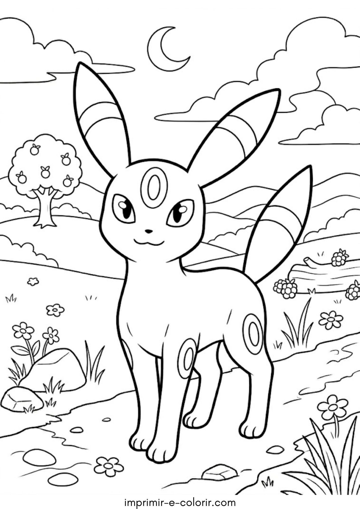 Desenho de Pokémon Umbreon