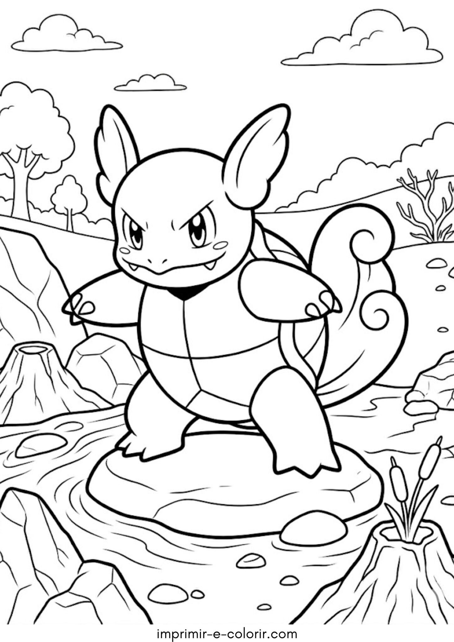 Desenho de Pokémon Wartortle