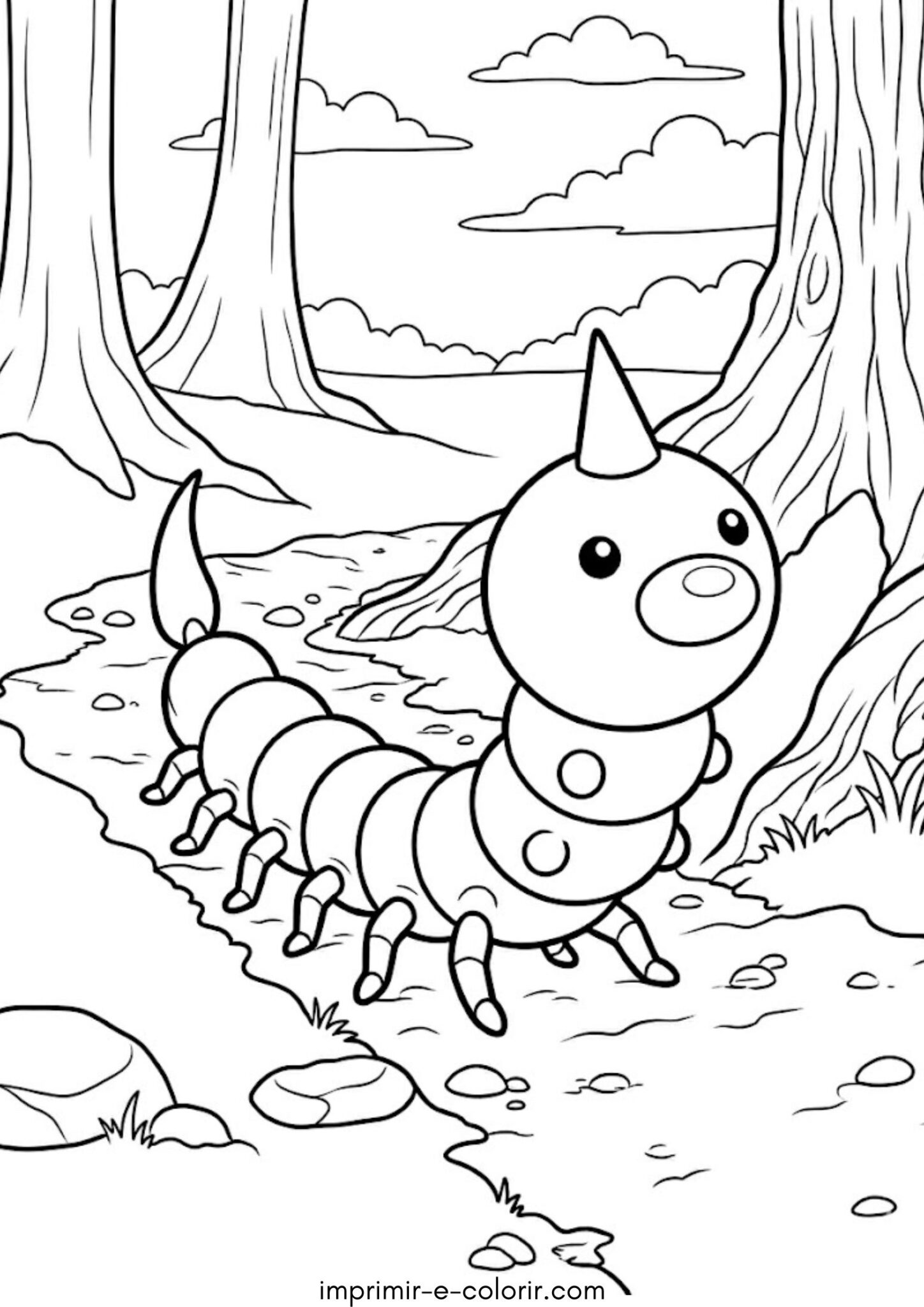 Desenho de Pokémon Weedle